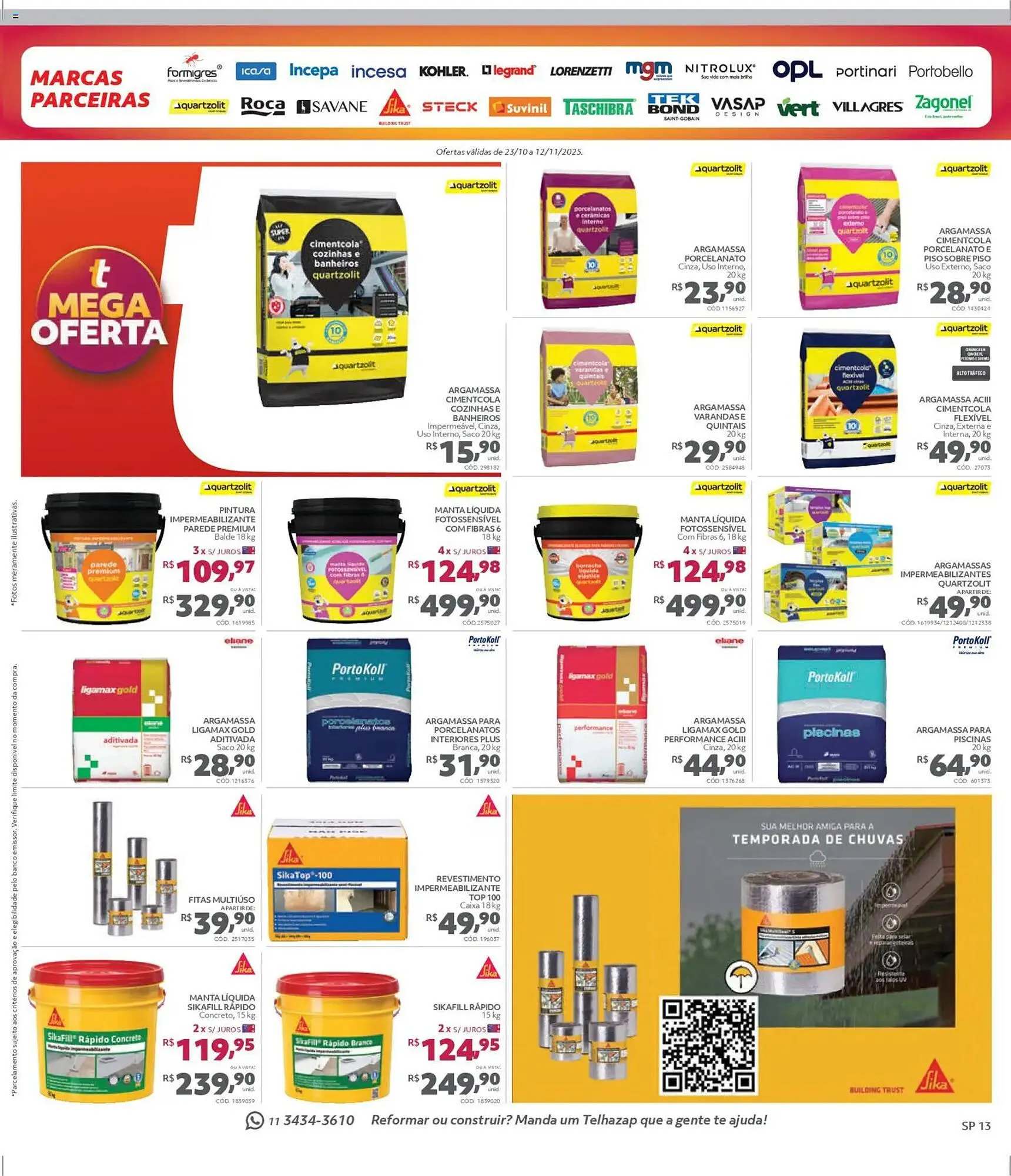 Encarte de Catálogo Telhanorte 23 de outubro até 12 de novembro 2025 - Pagina 13