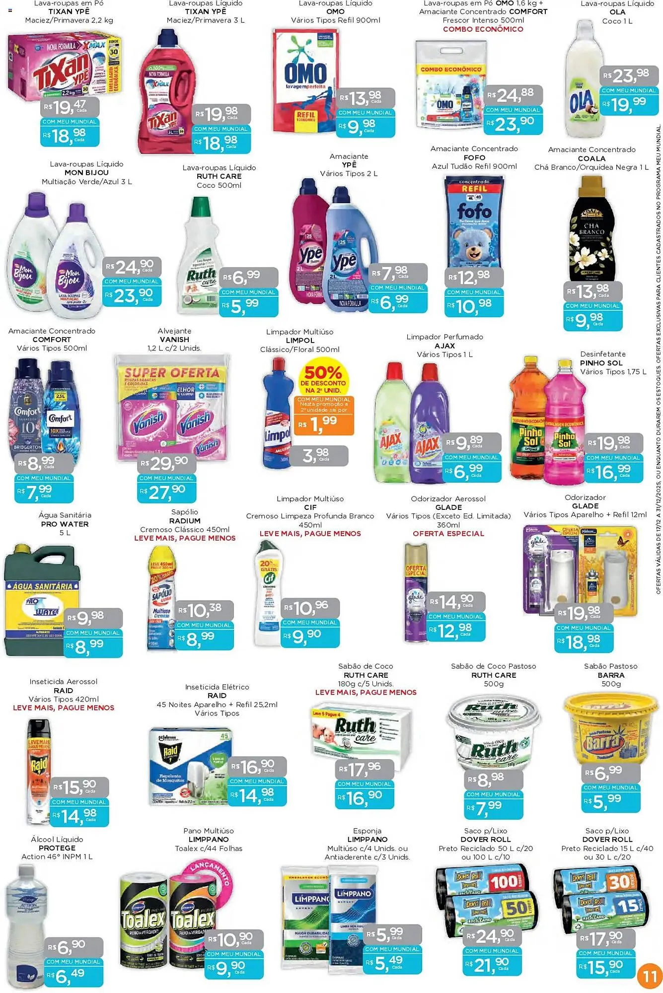 Encarte de Encarte Supermercados Mundial 17 de dezembro até 31 de dezembro 2025 - Pagina 11