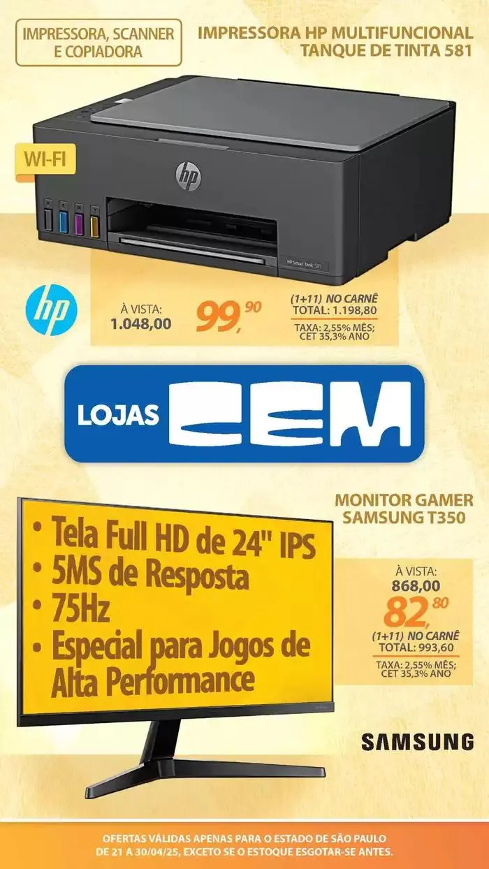 Encarte de Encarte Lojas Cem 18 de abril até 30 de abril 2025 - Pagina 12