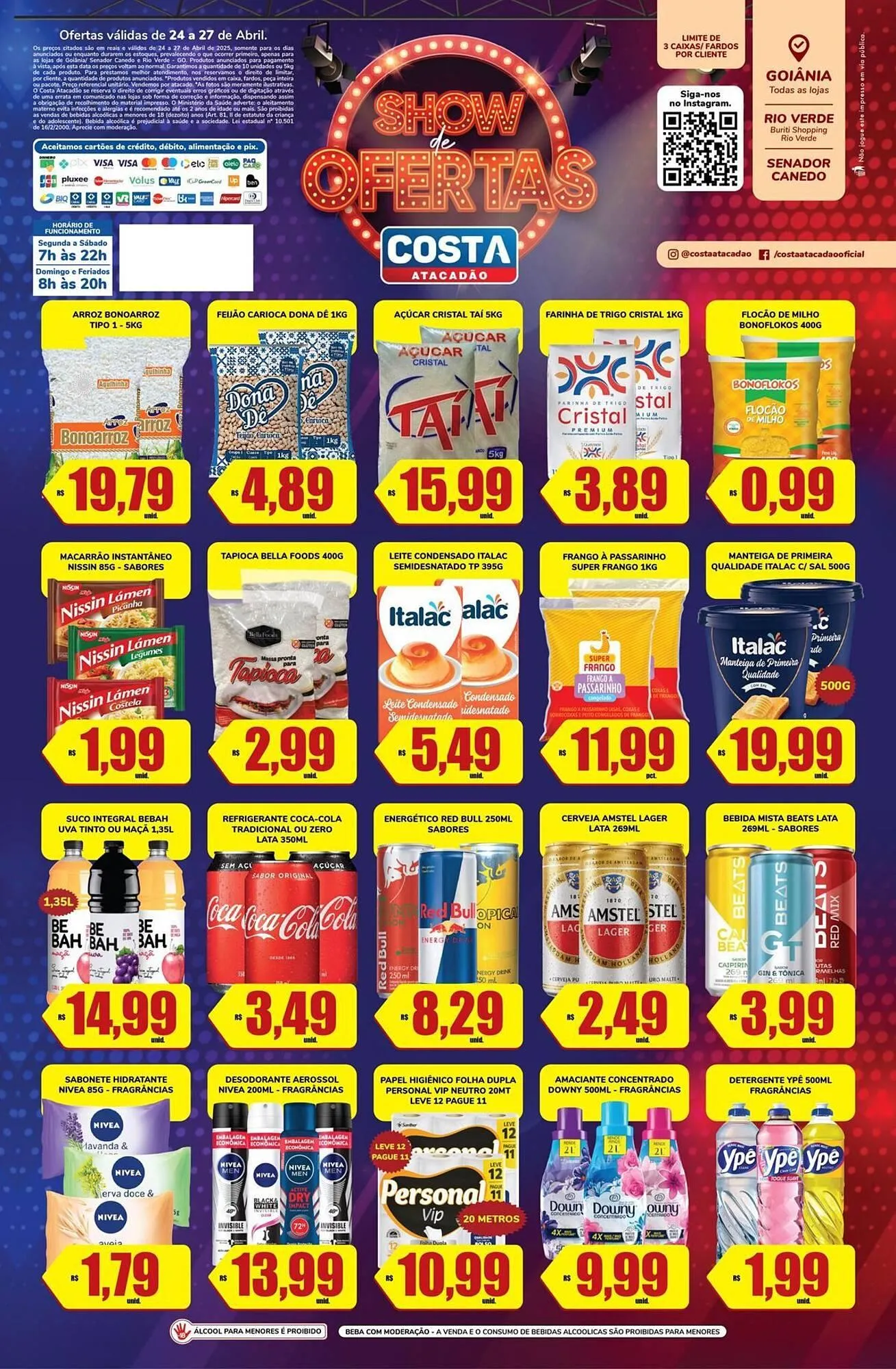 Encarte de Catálogo Costa Atacadão 24 de abril até 27 de abril 2025 - Pagina 1