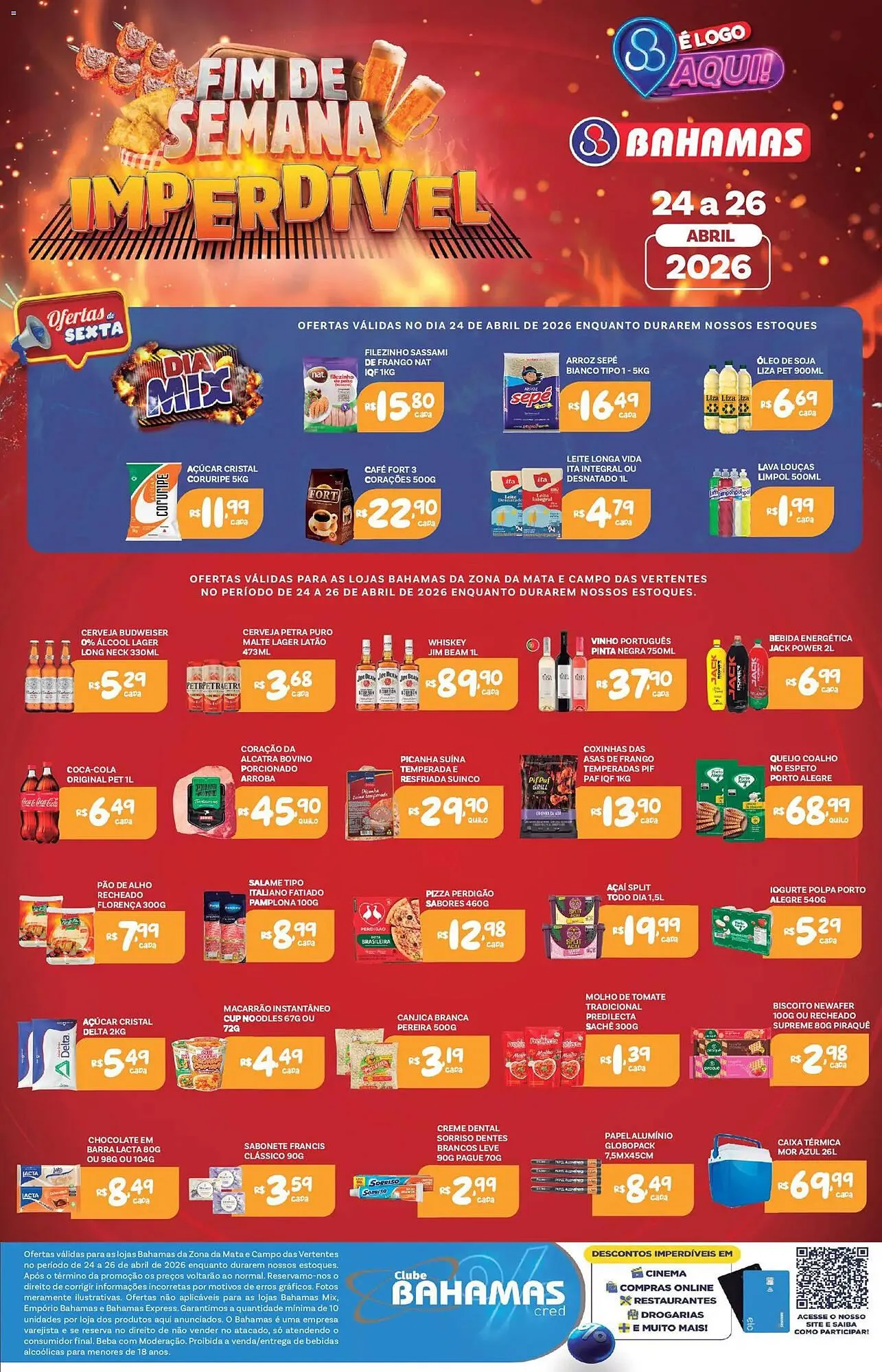 Encarte de Catálogo Bahamas Supermercados 24 de abril até 27 de abril 2026 - Pagina 1