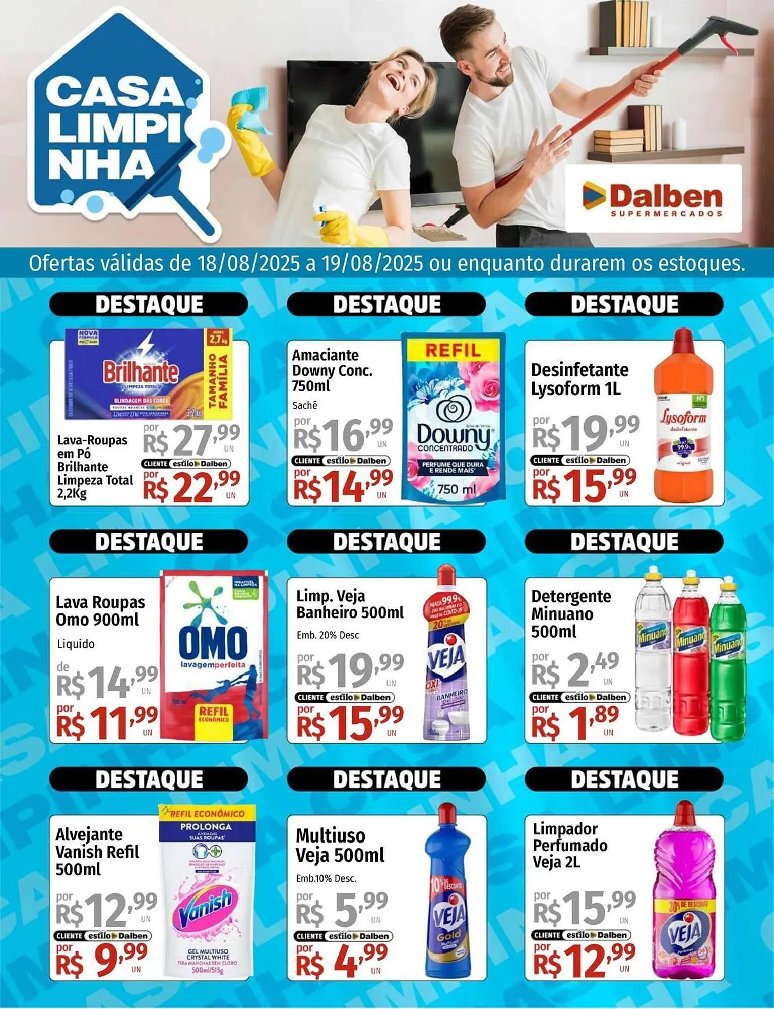 Encarte de Catálogo Supermercado Dalben 18 de agosto até 19 de agosto 2025 - Pagina 1