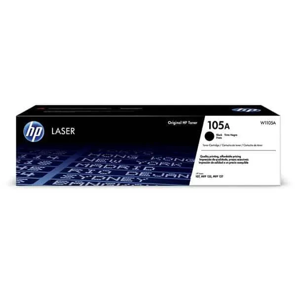 Toner HP 105A Preto Laser Original, W1105AB, HP - CX 1 UN