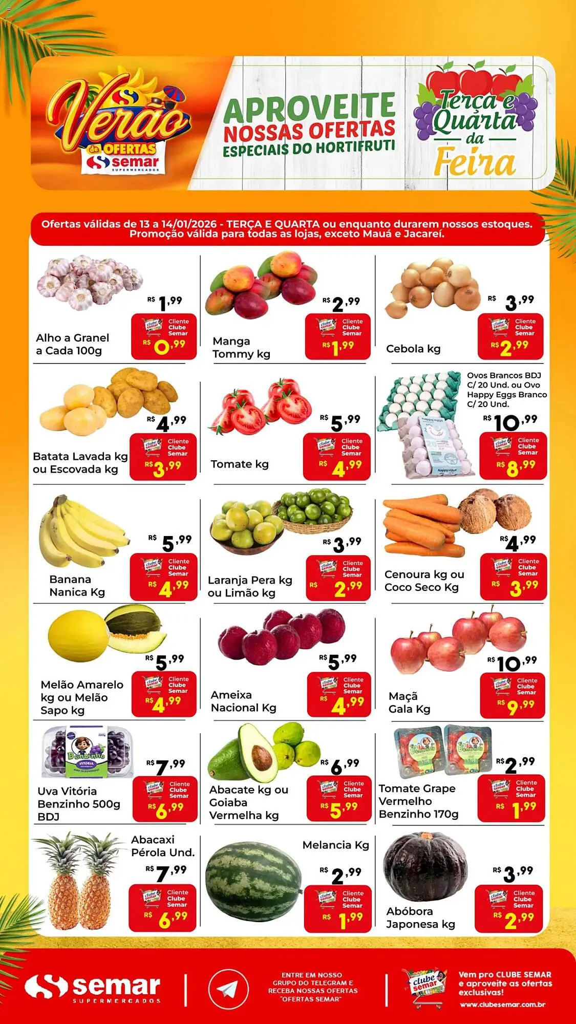 Encarte de Folheto Semar Supermercado 13 de janeiro até 14 de janeiro 2026 - Pagina 1