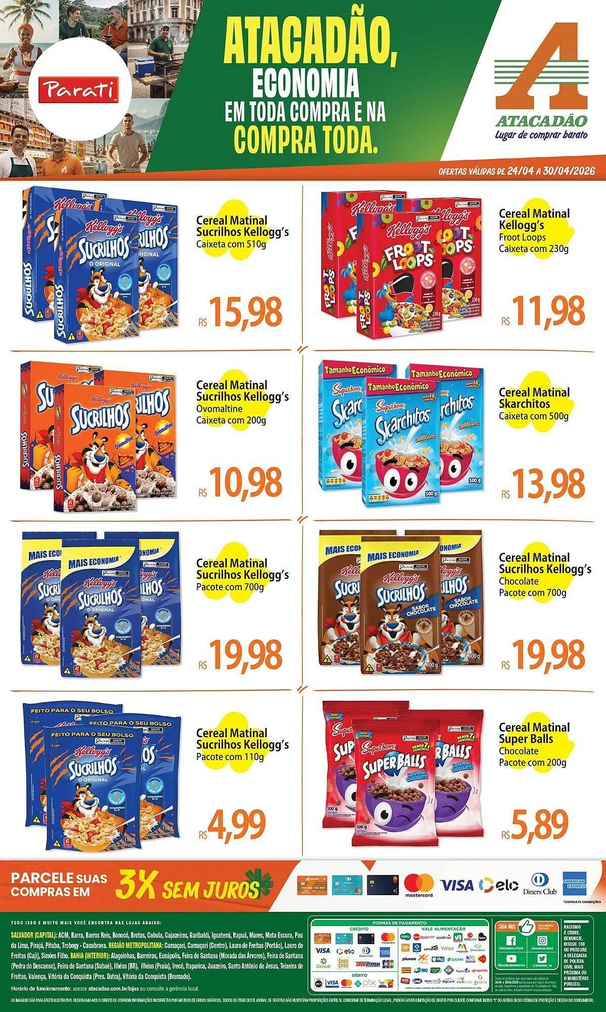 Encarte de Folheto Atacadão 24 de abril até 30 de abril 2026 - Pagina 1