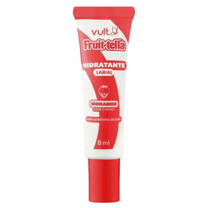 Hidratante Labial Vult Vermelho Morango com Creme Fruit-tella com 8ml