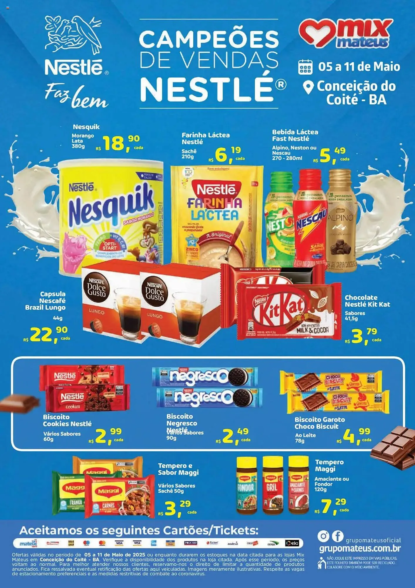 Encarte de Catálogo Supermercados Mateus 5 de maio até 11 de maio 2025 - Pagina 1