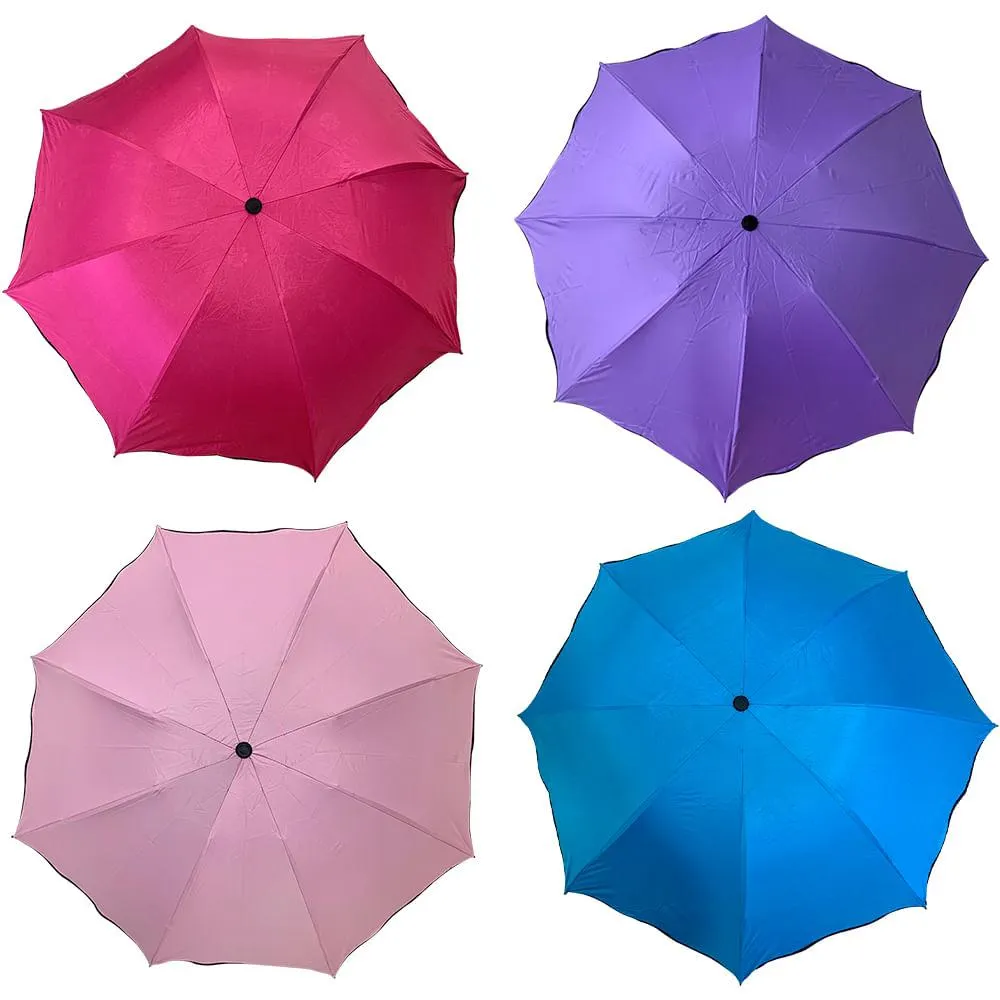 Sombrinha Manual 8 Varetas Ferro Acabamento Liso Borda E Capinha Poliéster Sortido 91x65,5cm LM1930-honeyhome