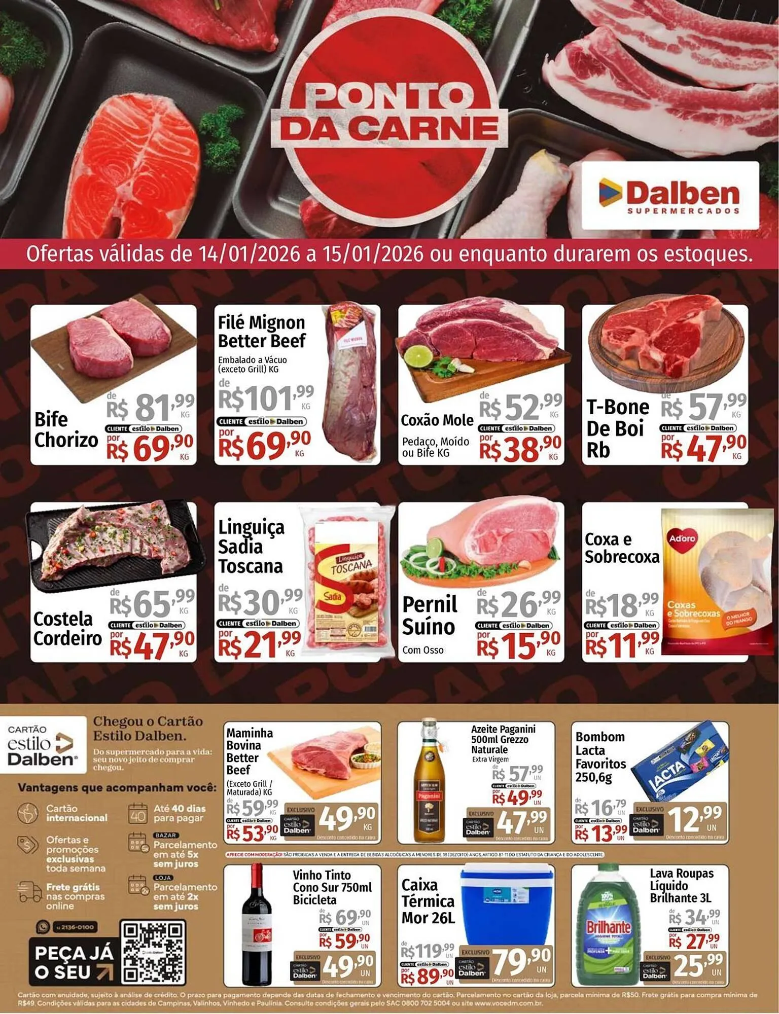 Encarte de Catálogo Supermercado Dalben 14 de janeiro até 15 de janeiro 2026 - Pagina 1