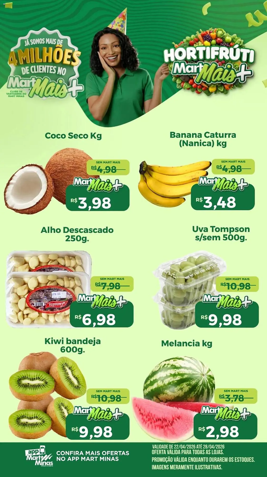 Encarte de Folheto Mart Minas 22 de abril até 28 de abril 2026 - Pagina 1