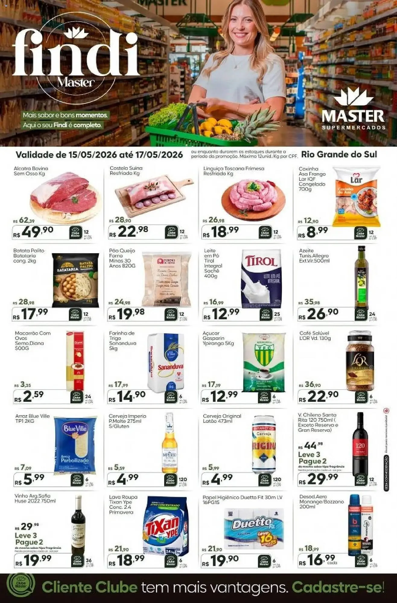 Encarte de Folheto Master Supermercados 15 de maio até 17 de maio 2026 - Pagina 1