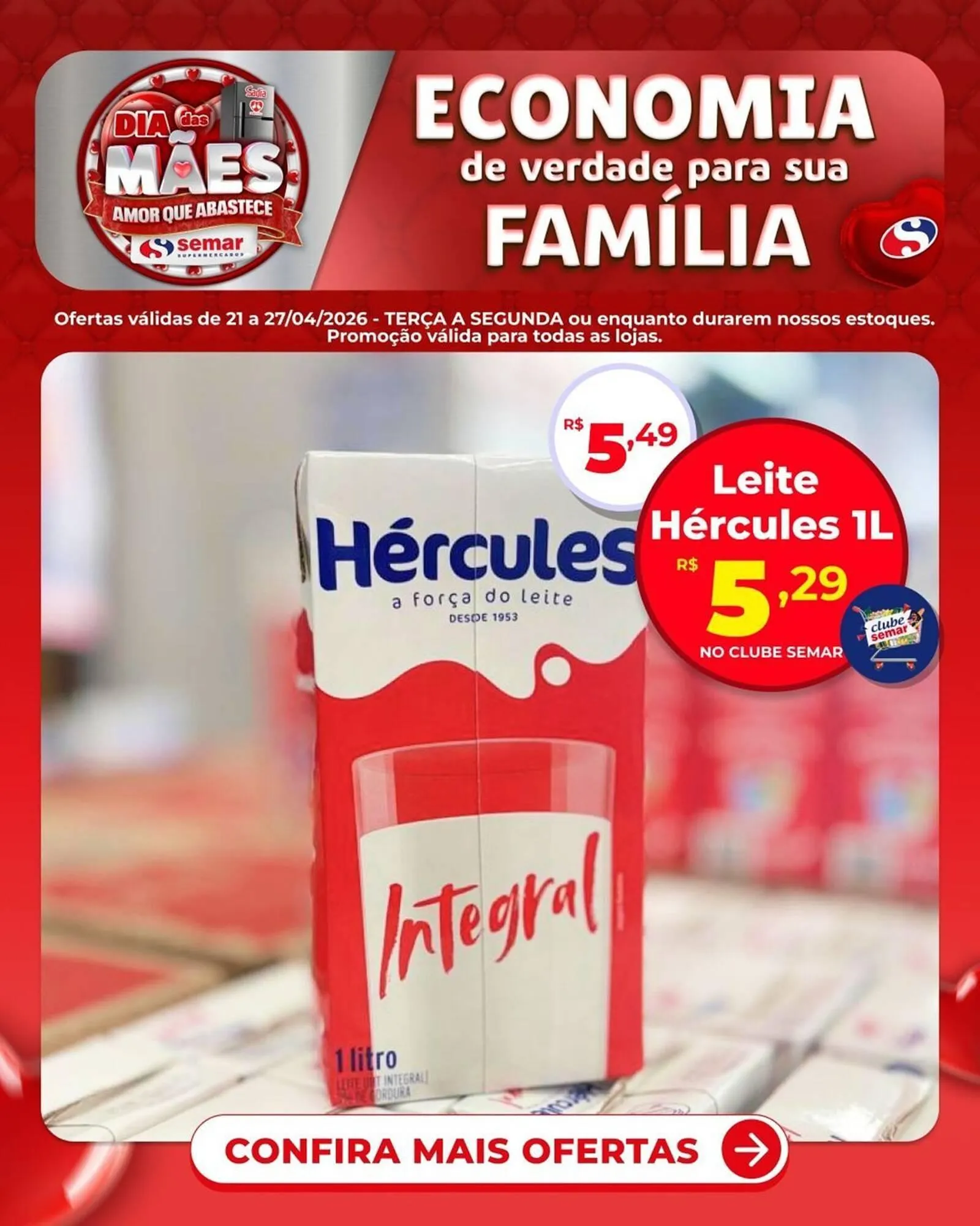 Encarte de Folheto Semar Supermercado 21 de abril até 27 de abril 2026 - Pagina 1