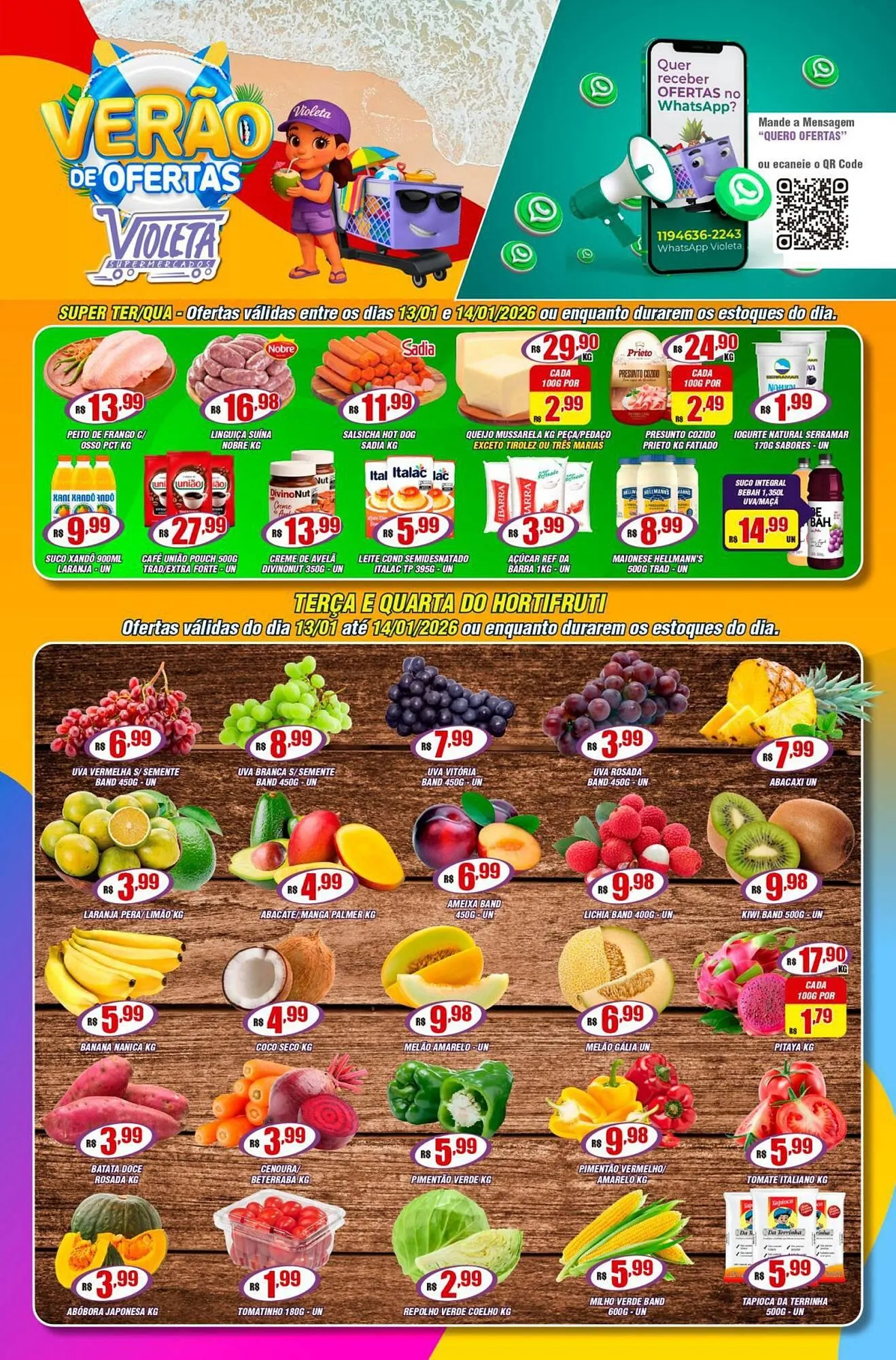 Encarte de Catálogo Violeta Supermercados 12 de janeiro até 16 de janeiro 2026 - Pagina 1
