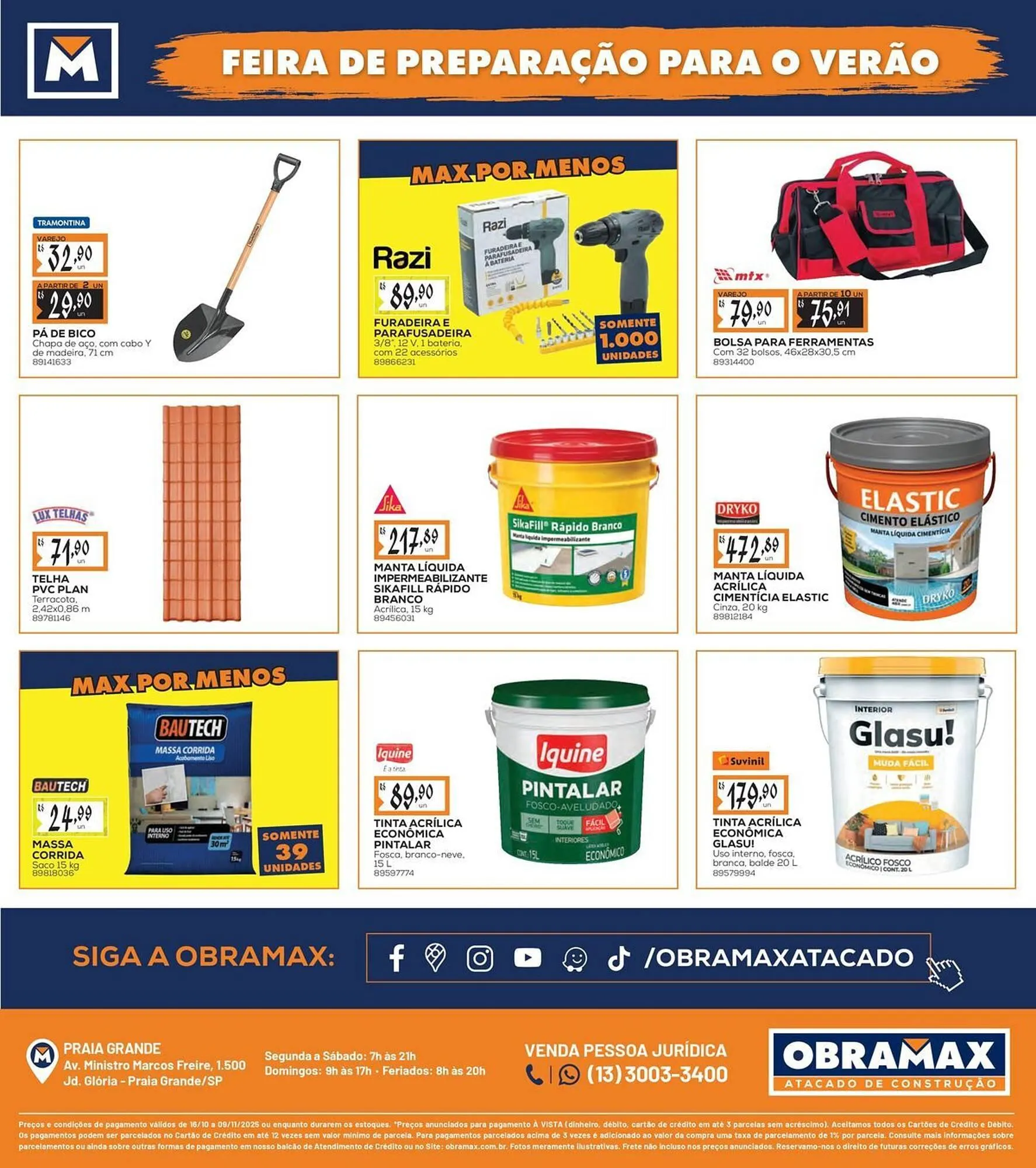 Encarte de Encarte Obramax 16 de outubro até 9 de novembro 2025 - Pagina 4