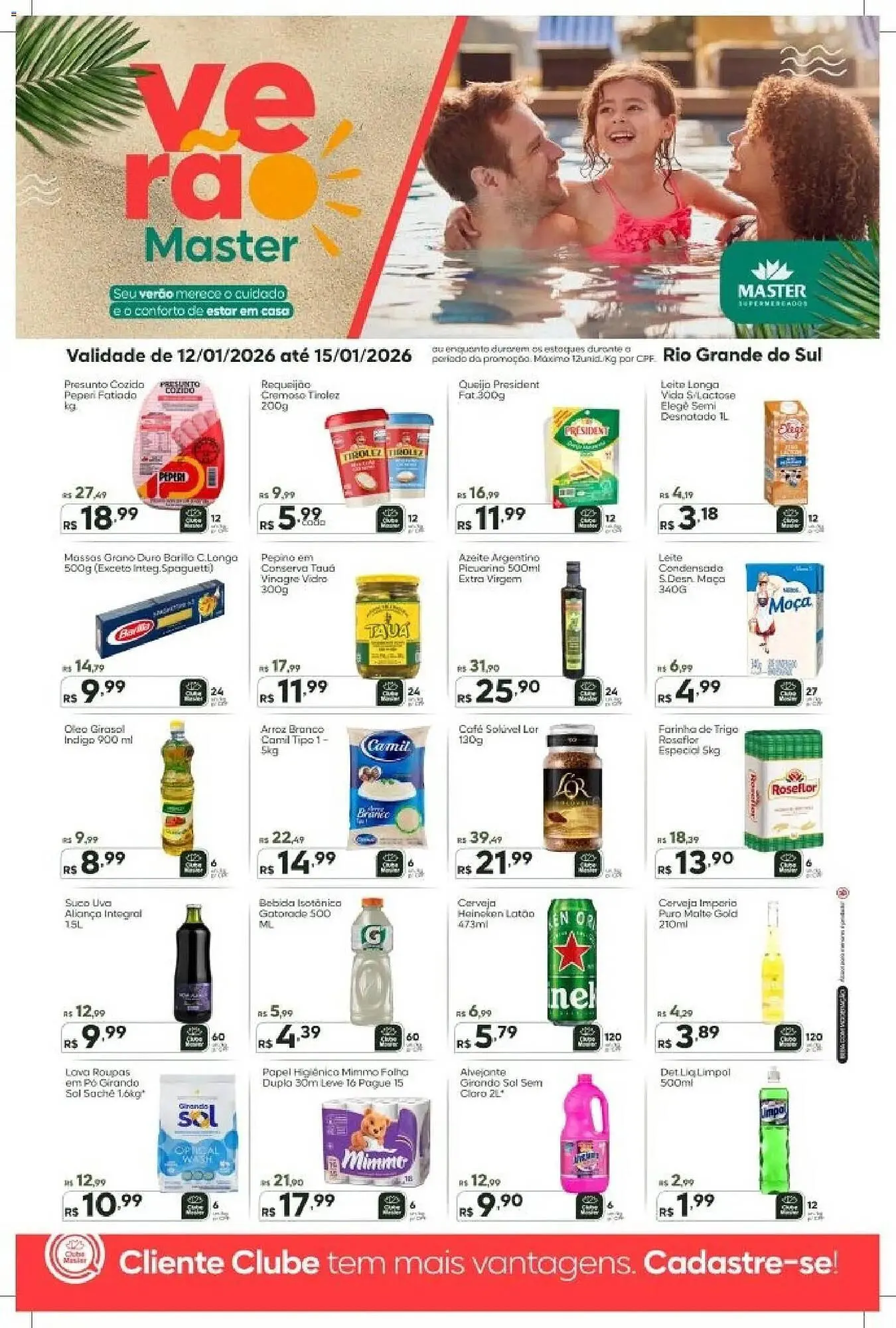 Encarte de Folheto Master Supermercados 12 de janeiro até 16 de janeiro 2026 - Pagina 1
