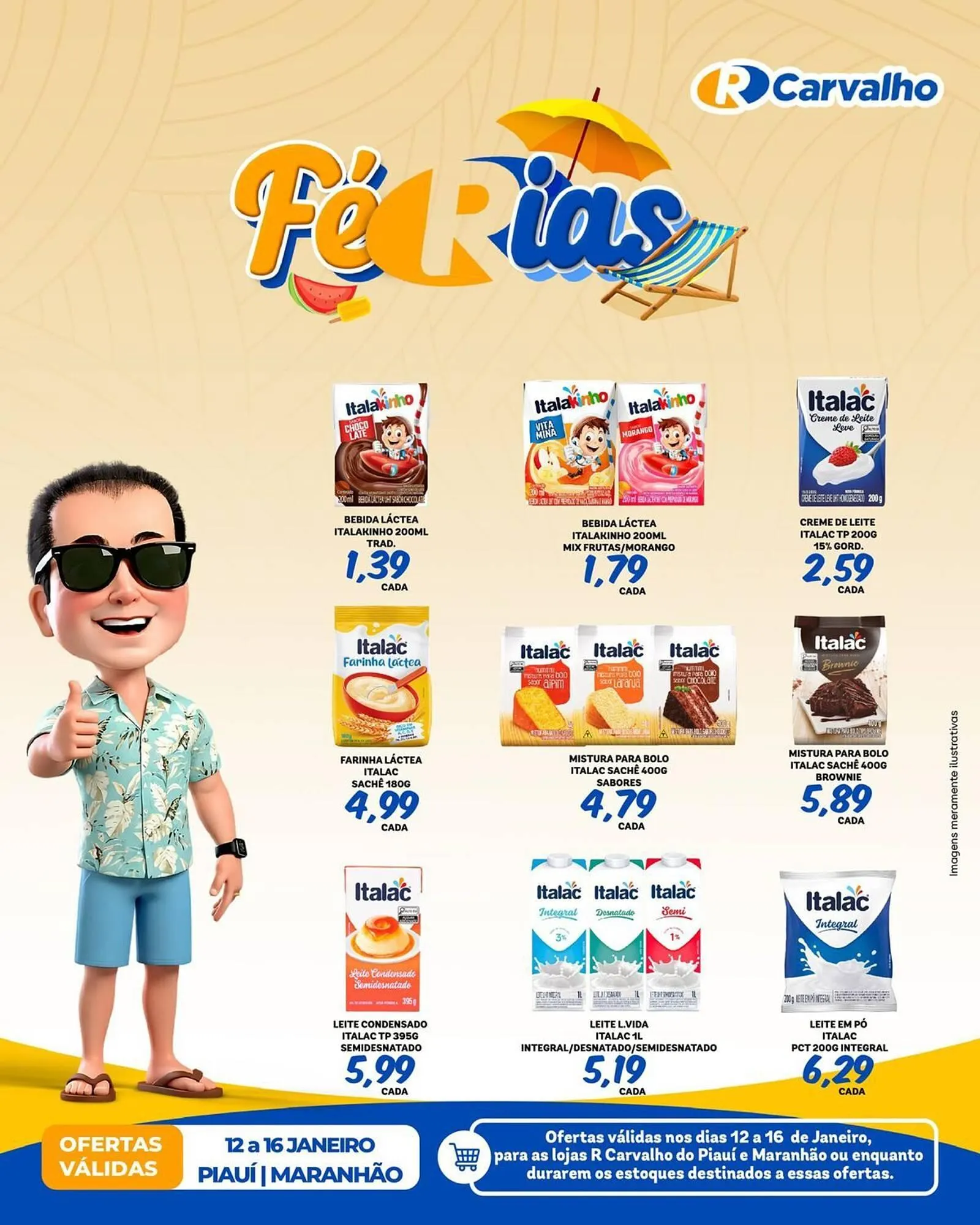 Encarte de Catálogo Carvalho Supermercado 12 de janeiro até 16 de janeiro 2026 - Pagina 1