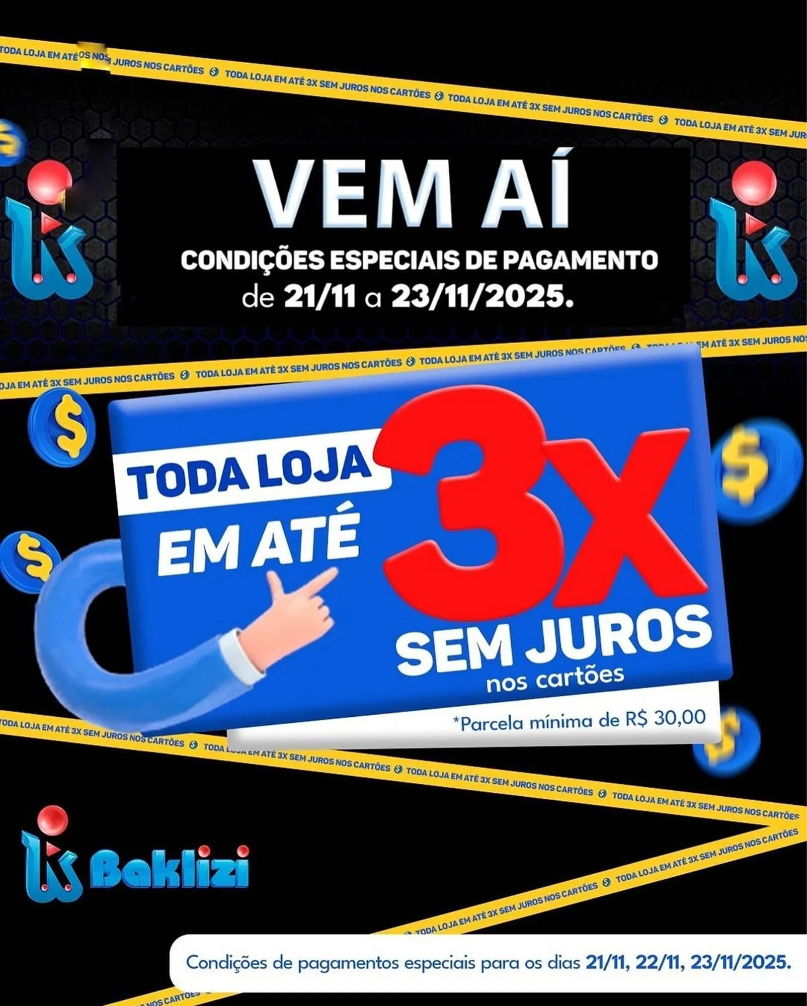 Encarte de Catálogo Supermercados Baklizi 21 de novembro até 23 de novembro 2025 - Pagina 1