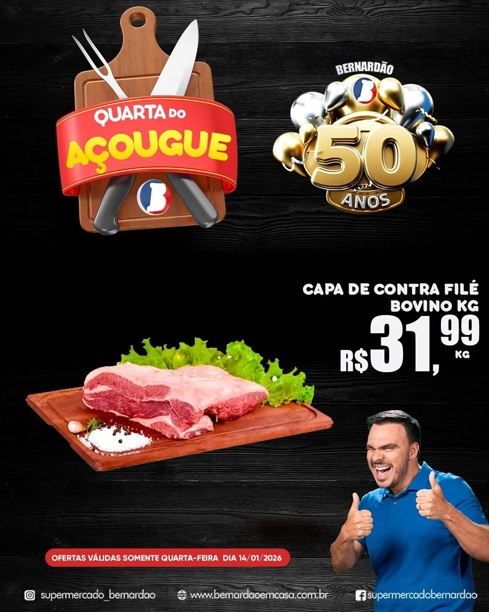 Encarte de Catálogo Supermercado Bernardão 14 de janeiro até 14 de janeiro 2026 - Pagina 1