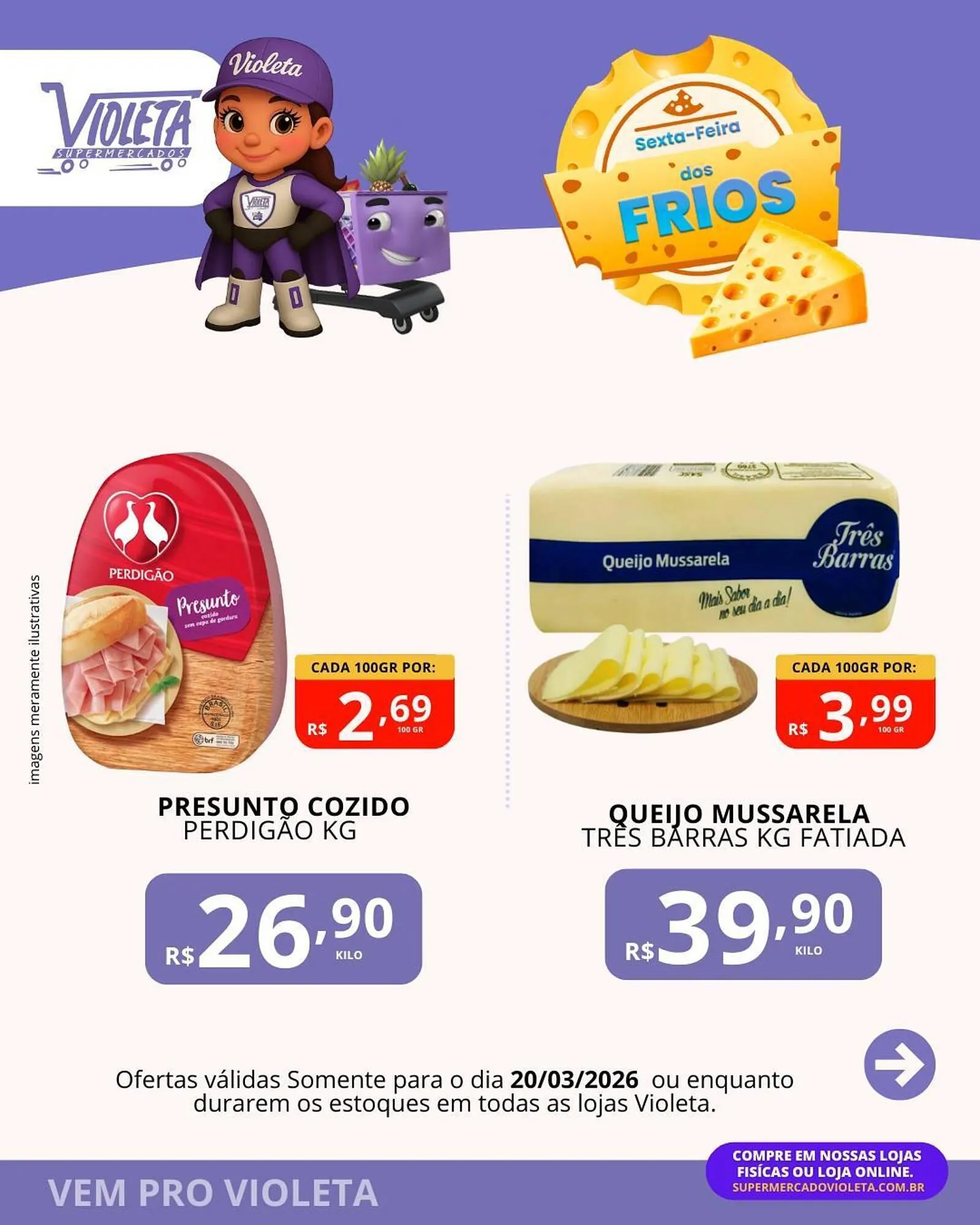 Encarte de Catálogo Violeta Supermercados 20 de março até 20 de março 2026 - Pagina 3