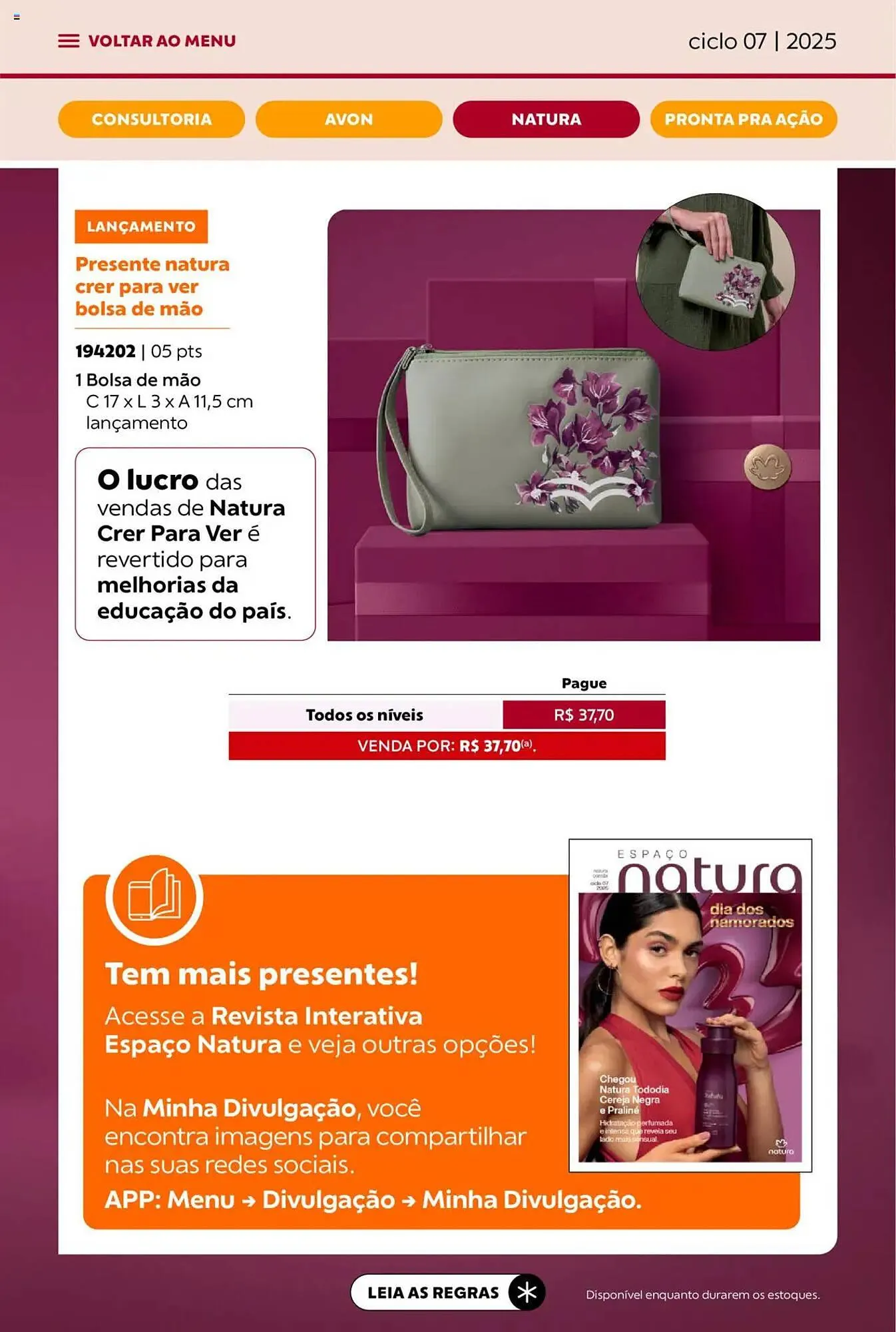 Encarte de Catálogo Avon 3 de abril até 1 de maio 2025 - Pagina 77