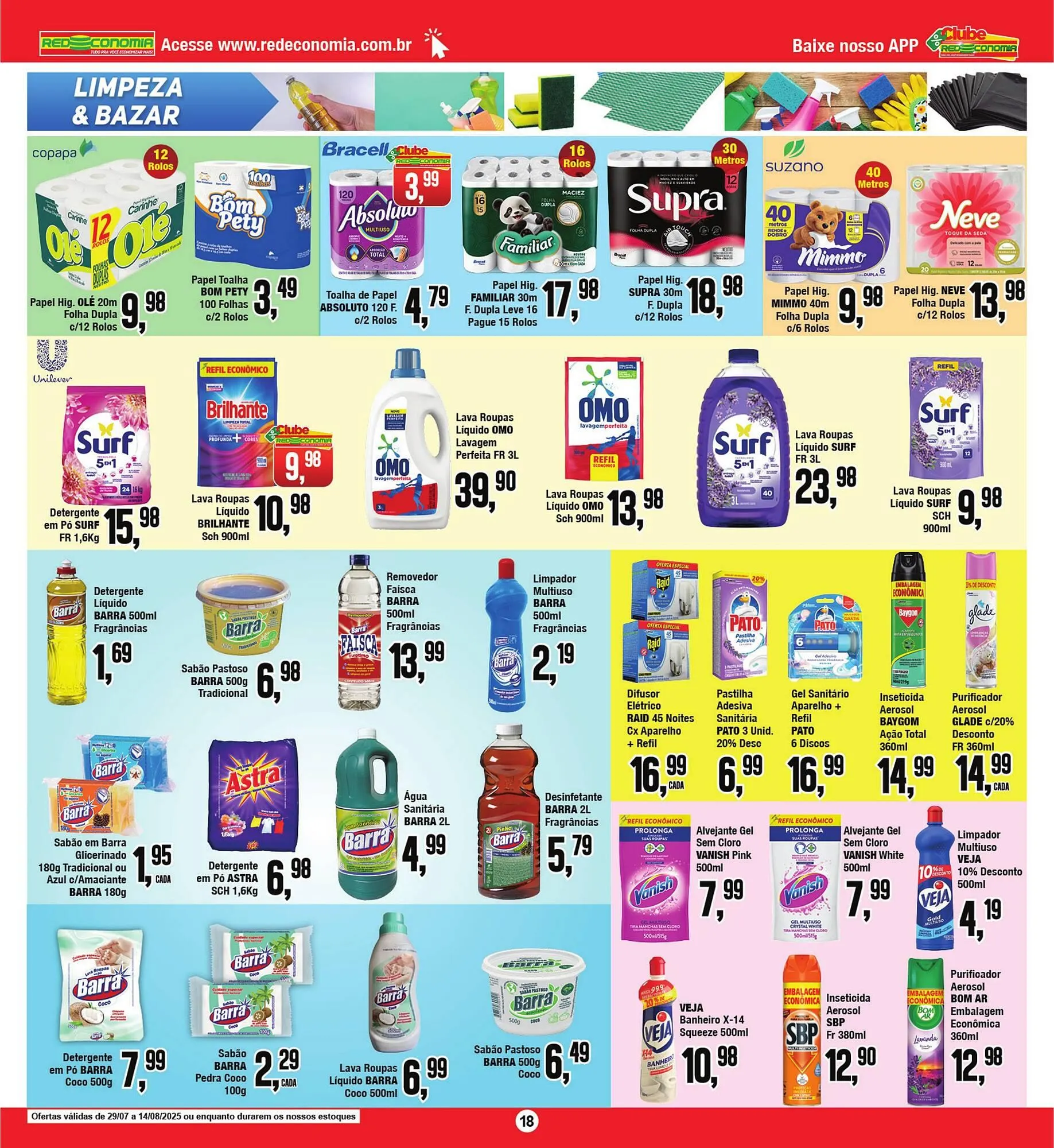 Encarte de Catálogo Rede Economia 1 de agosto até 3 de agosto 2025 - Pagina 18