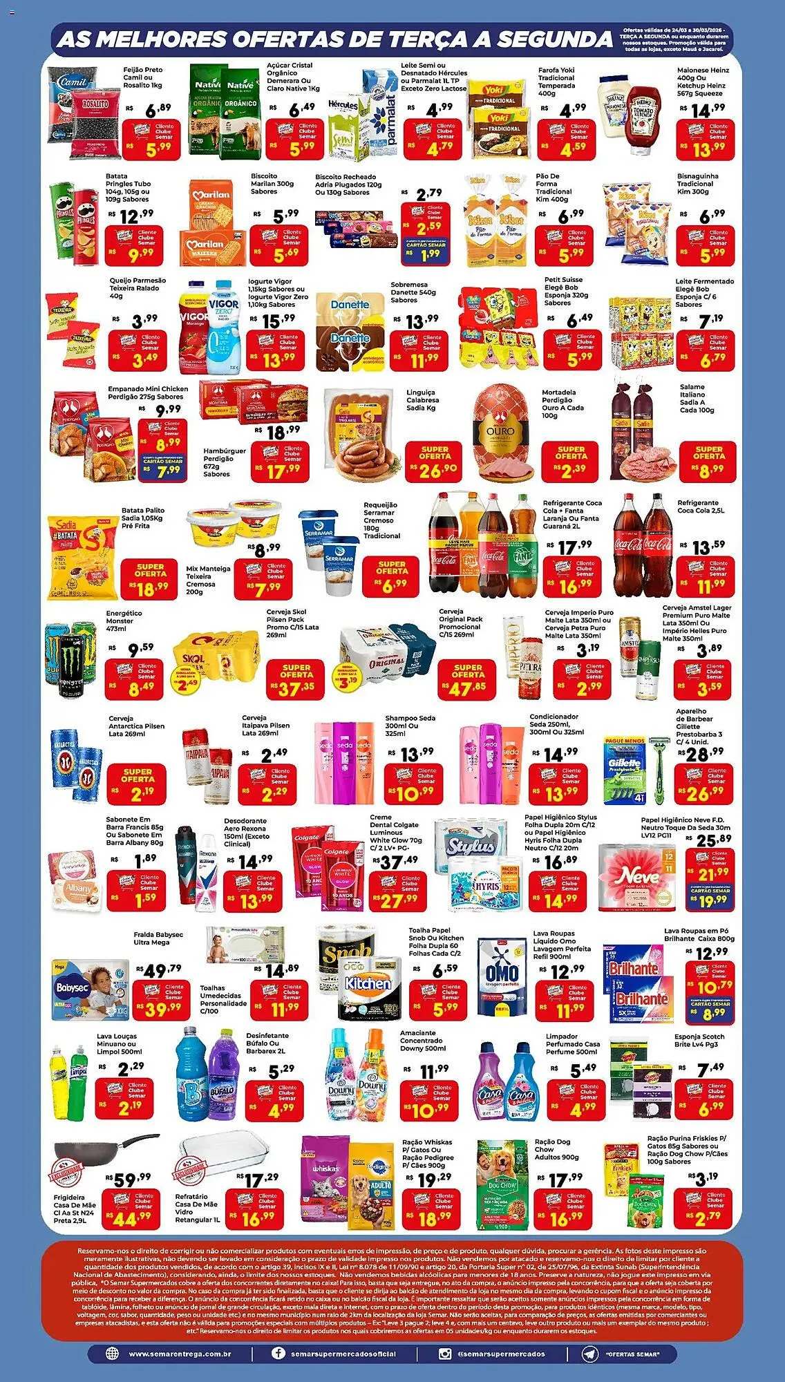 Encarte de Folheto Semar Supermercado 24 de março até 30 de março 2026 - Pagina 2