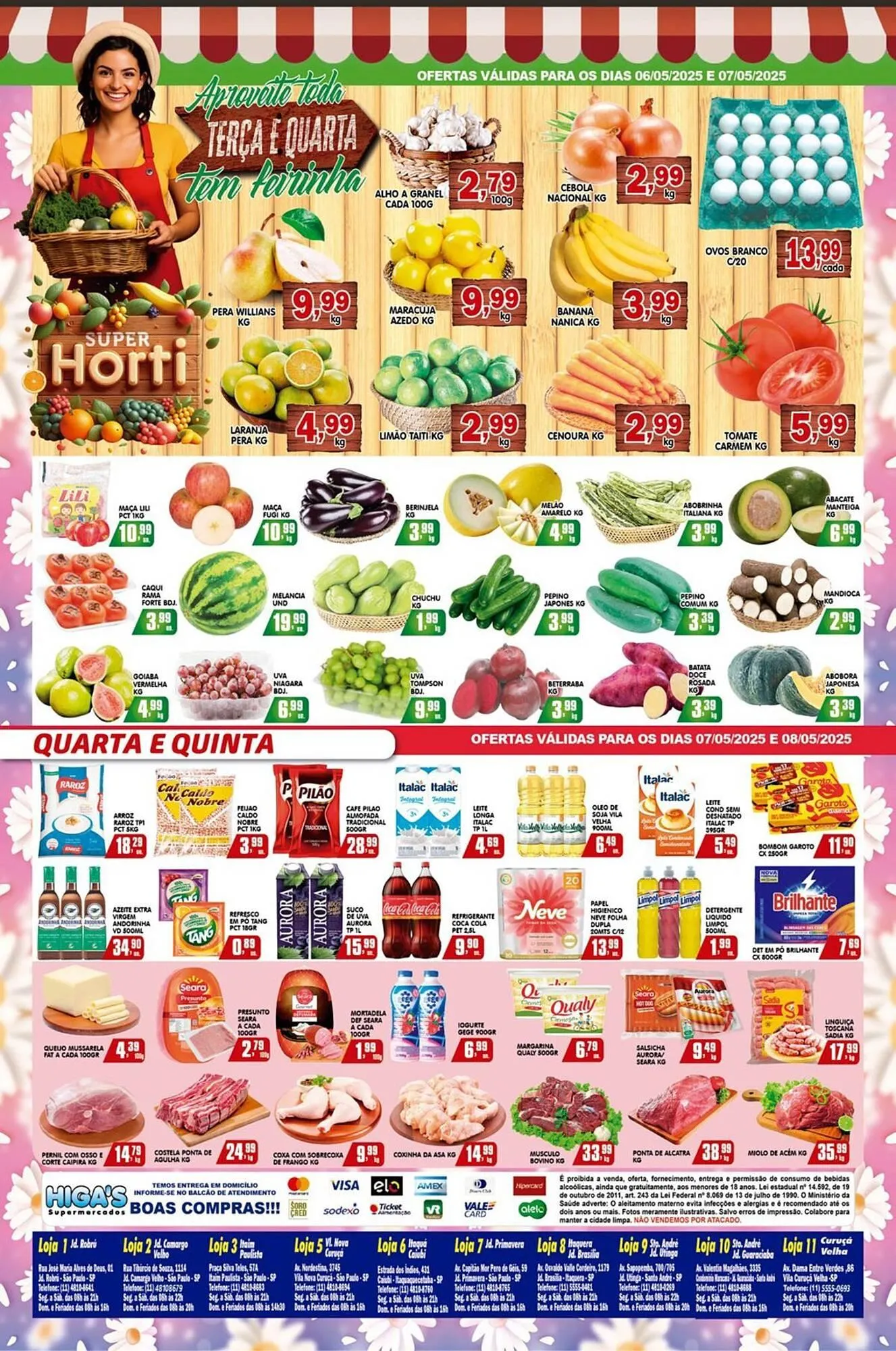 Encarte de Catálogo Higa's Supermercado 7 de maio até 13 de maio 2025 - Pagina 3