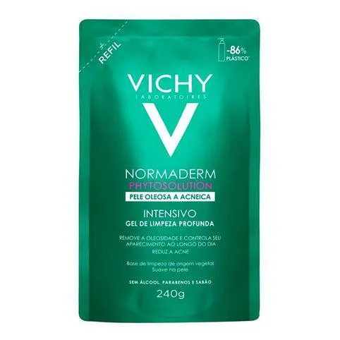 Refil Gel Limpeza Facial Vichy Normaderm Phytosolution 240ml