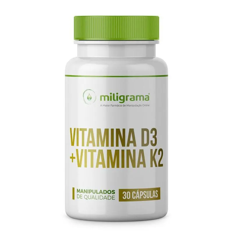 Vitamina D3 + Vitamina K2 (MK-7) 30 Cápsulas