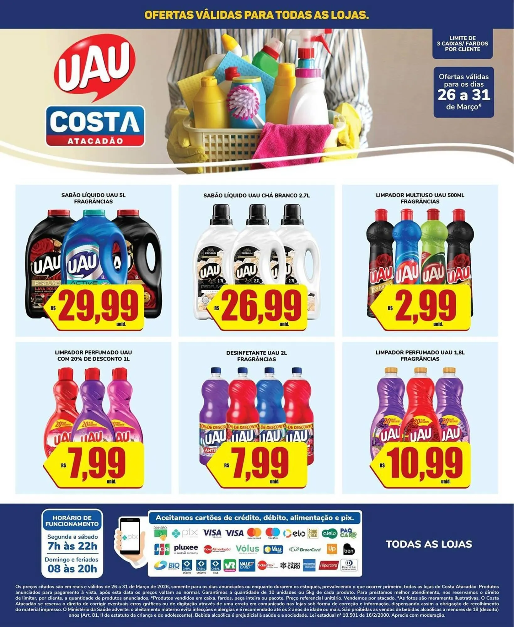 Encarte de Tabloide Costa Atacadão 26 de março até 31 de março 2026 - Pagina 1