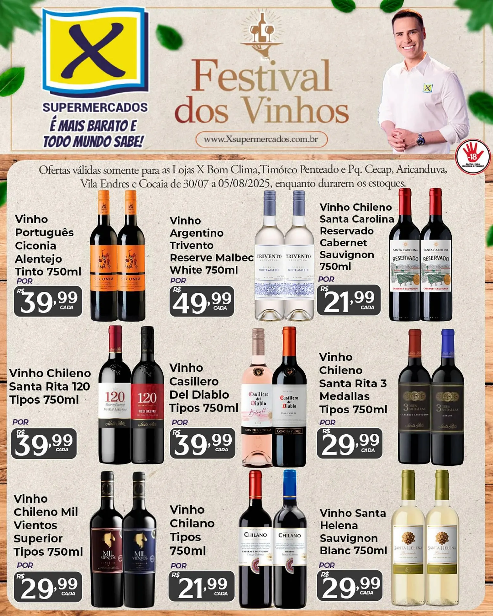 Encarte de Catálogo X Supermercados 30 de julho até 5 de agosto 2025 - Pagina 1