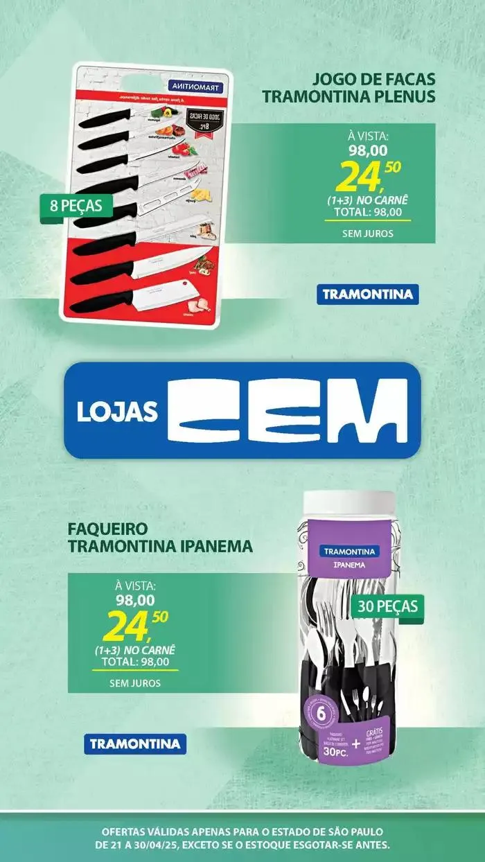 Encarte de Encarte Lojas Cem 18 de abril até 30 de abril 2025 - Pagina 66