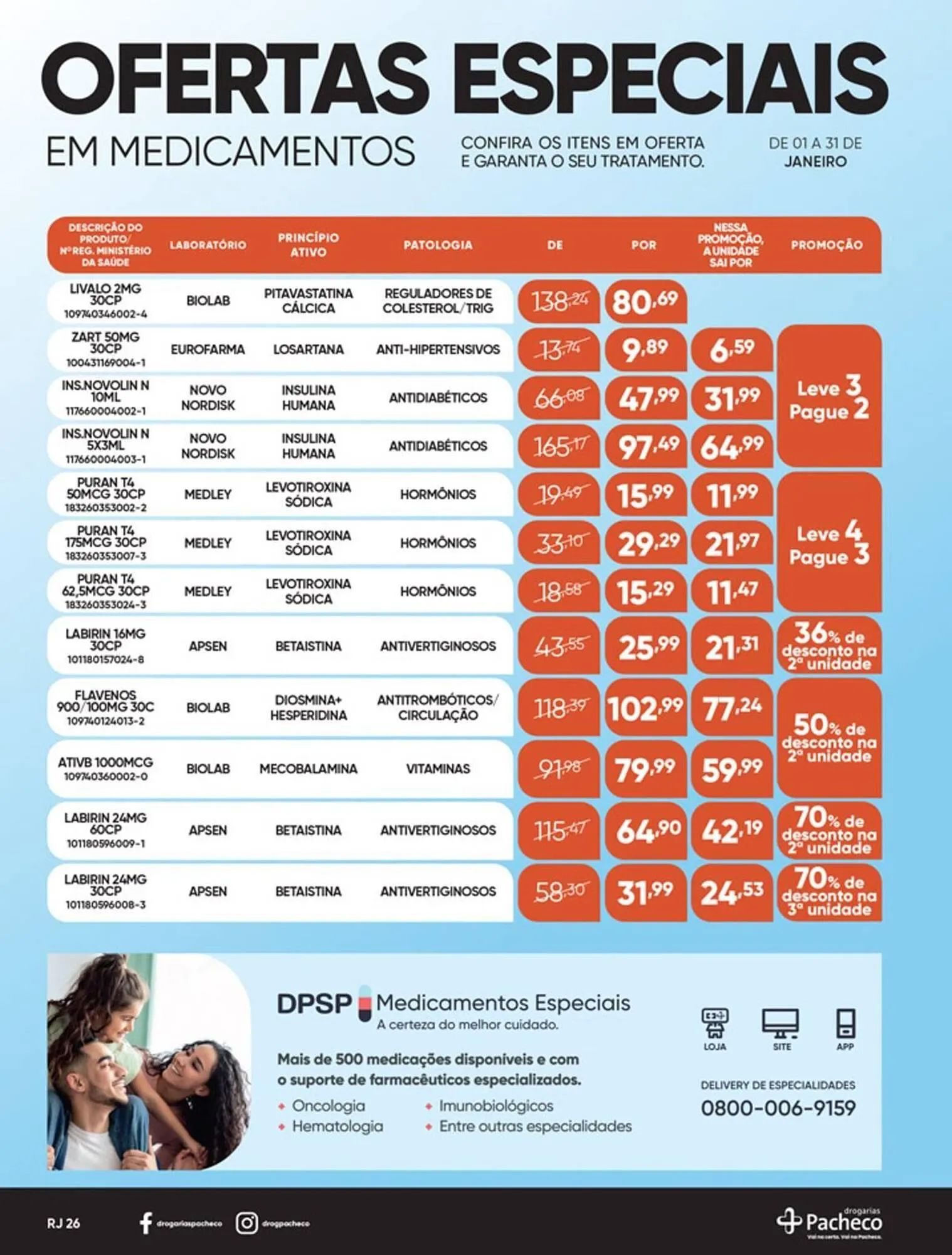 Encarte de Catálogo Drogarias Pacheco 3 de janeiro até 31 de janeiro 2024 - Pagina 26