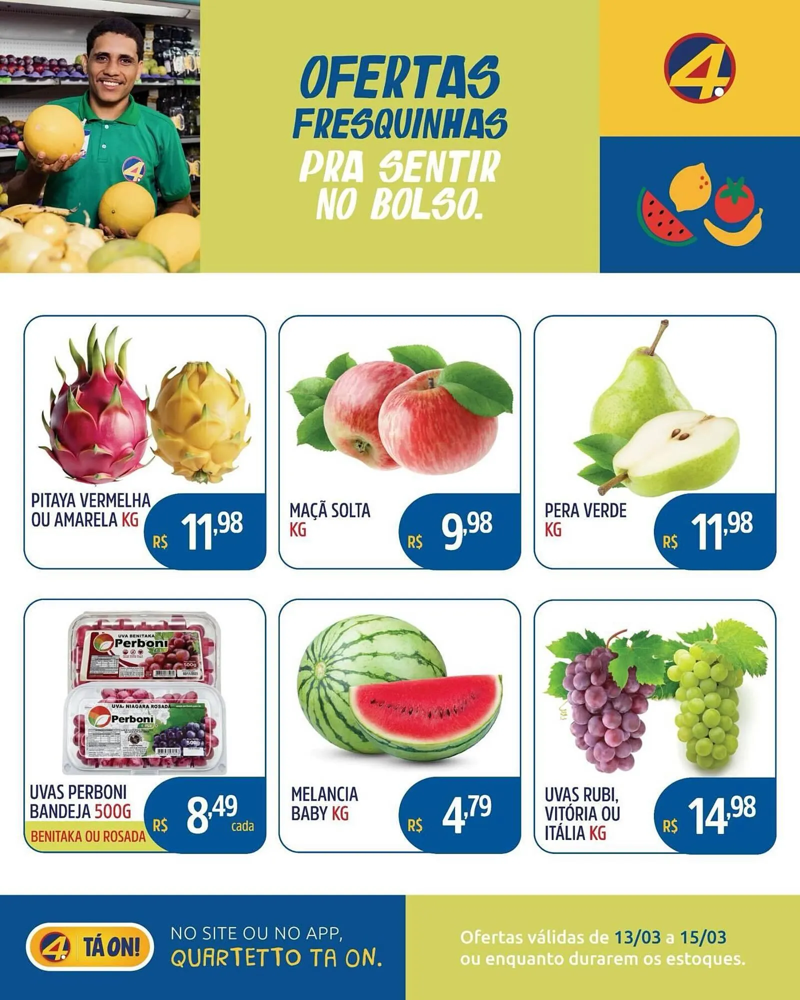 Encarte de Catálogo Quartetto Supermercados 13 de março até 15 de março 2026 - Pagina 2