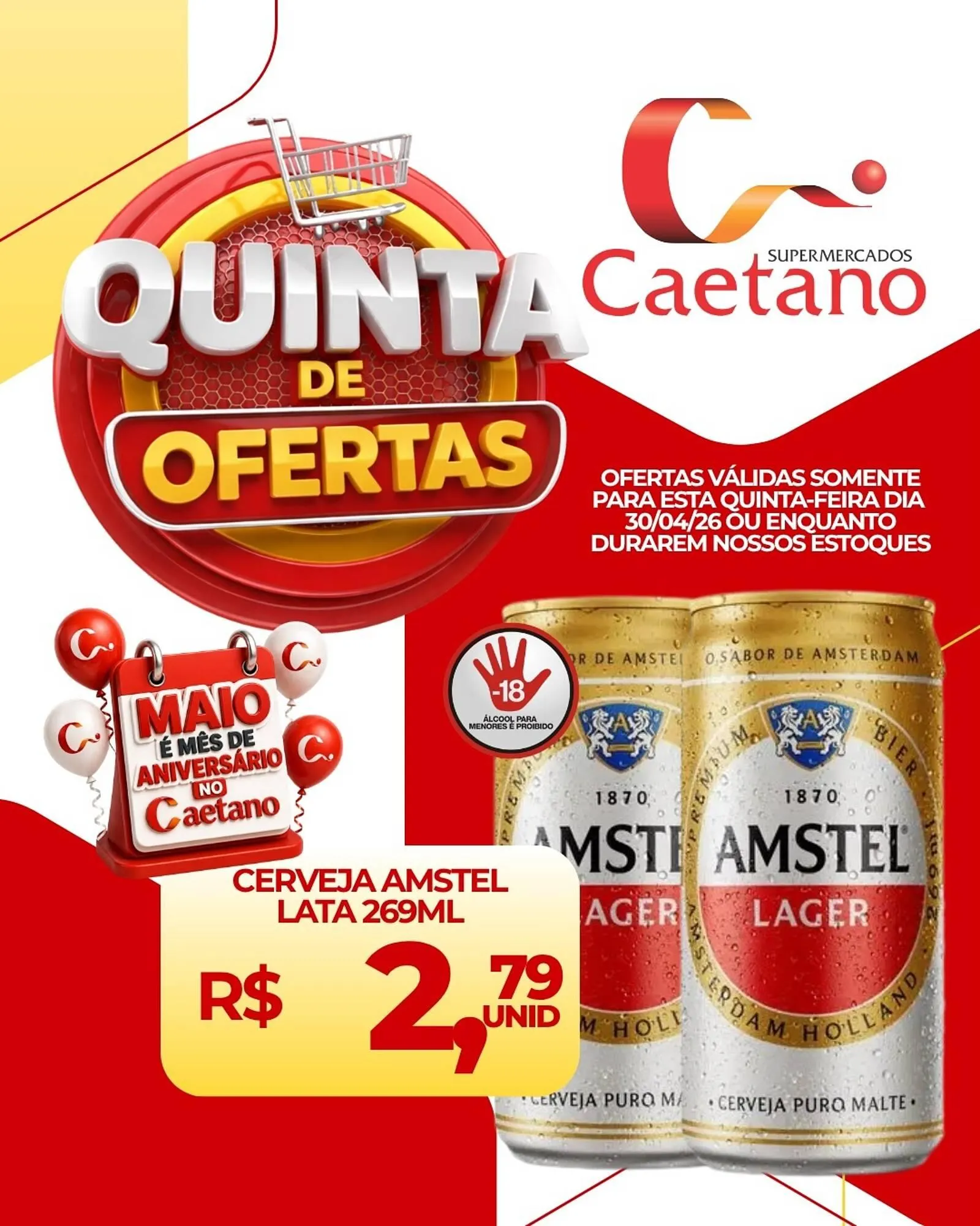 Encarte de Catálogo Supermercados Caetano 30 de abril até 30 de abril 2026 - Pagina 1