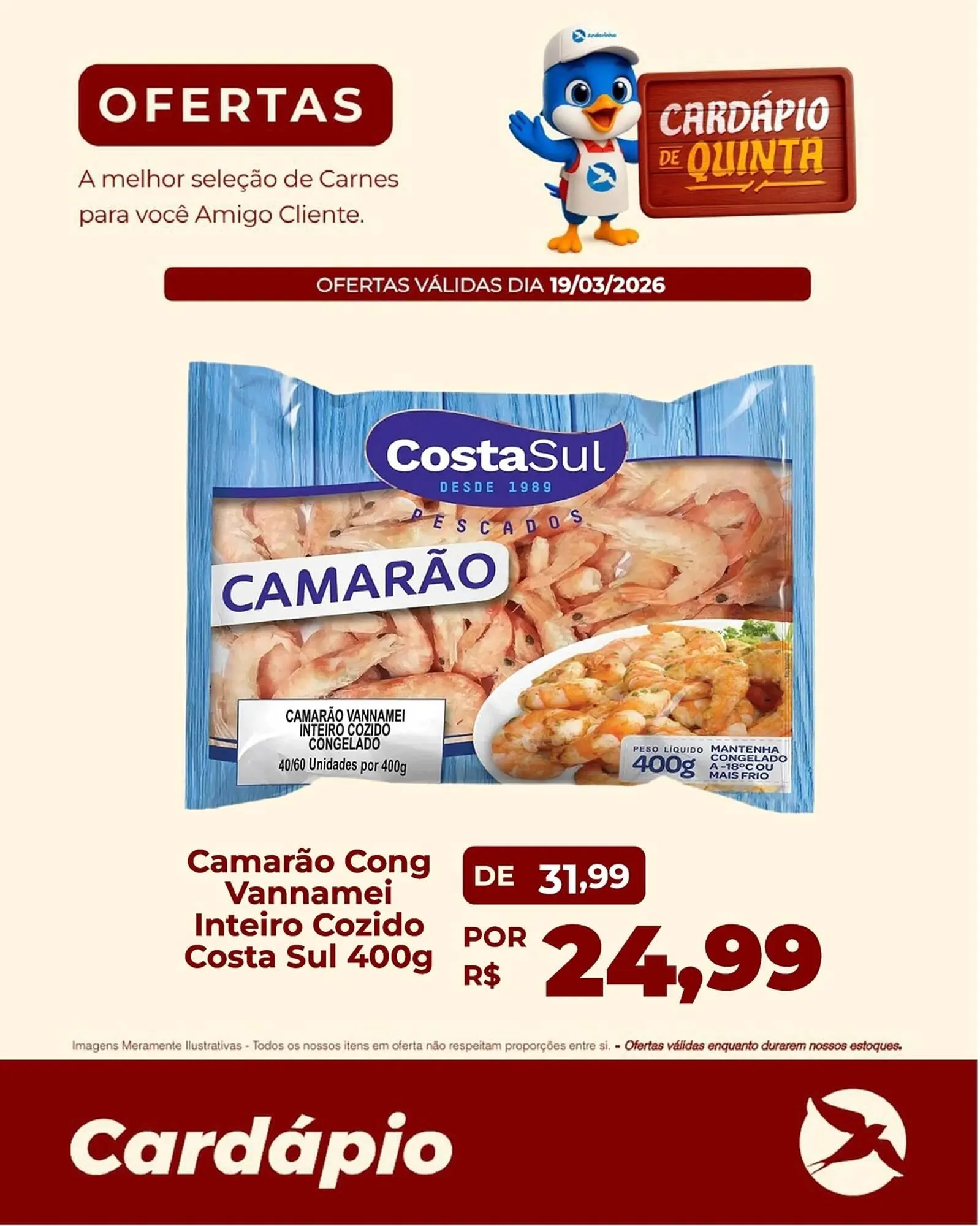 Encarte de Folheto Andorinha Hipermercado 19 de março até 19 de março 2026 - Pagina 1