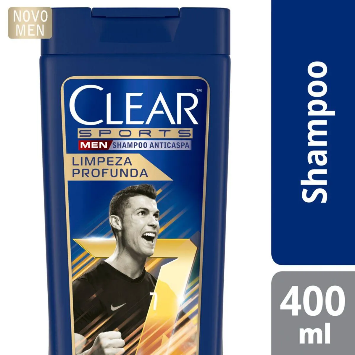 Shampoo Anticaspa Clear Men Sports Cristiano Ronaldo Limpeza Profunda 400ml