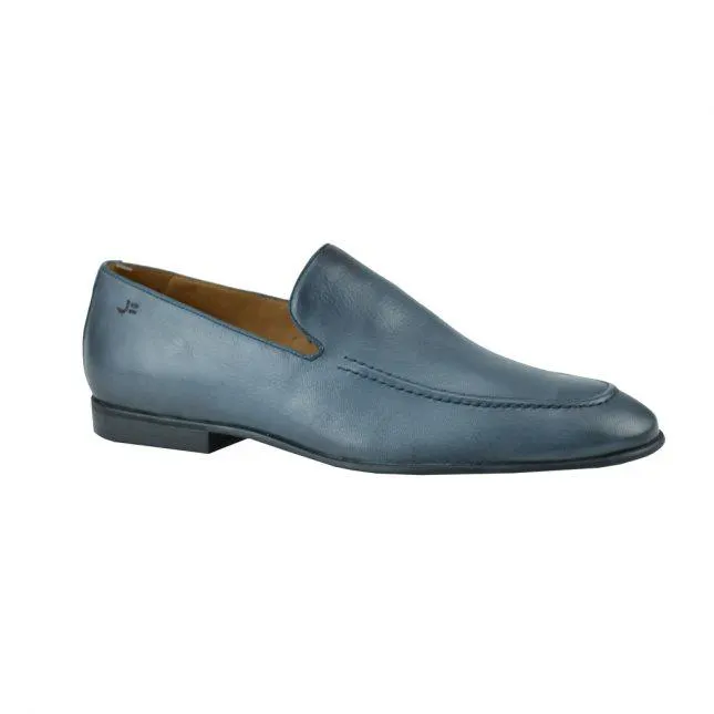 Loafer Azul Jeans Couro