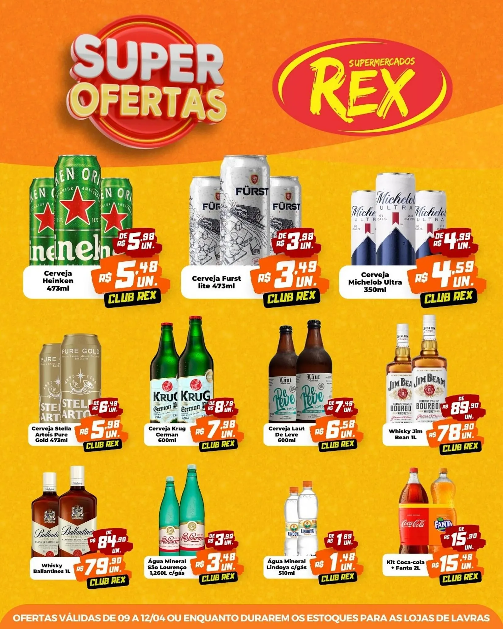 Encarte de Catálogo Supermercados Rex 9 de abril até 12 de abril 2026 - Pagina 1