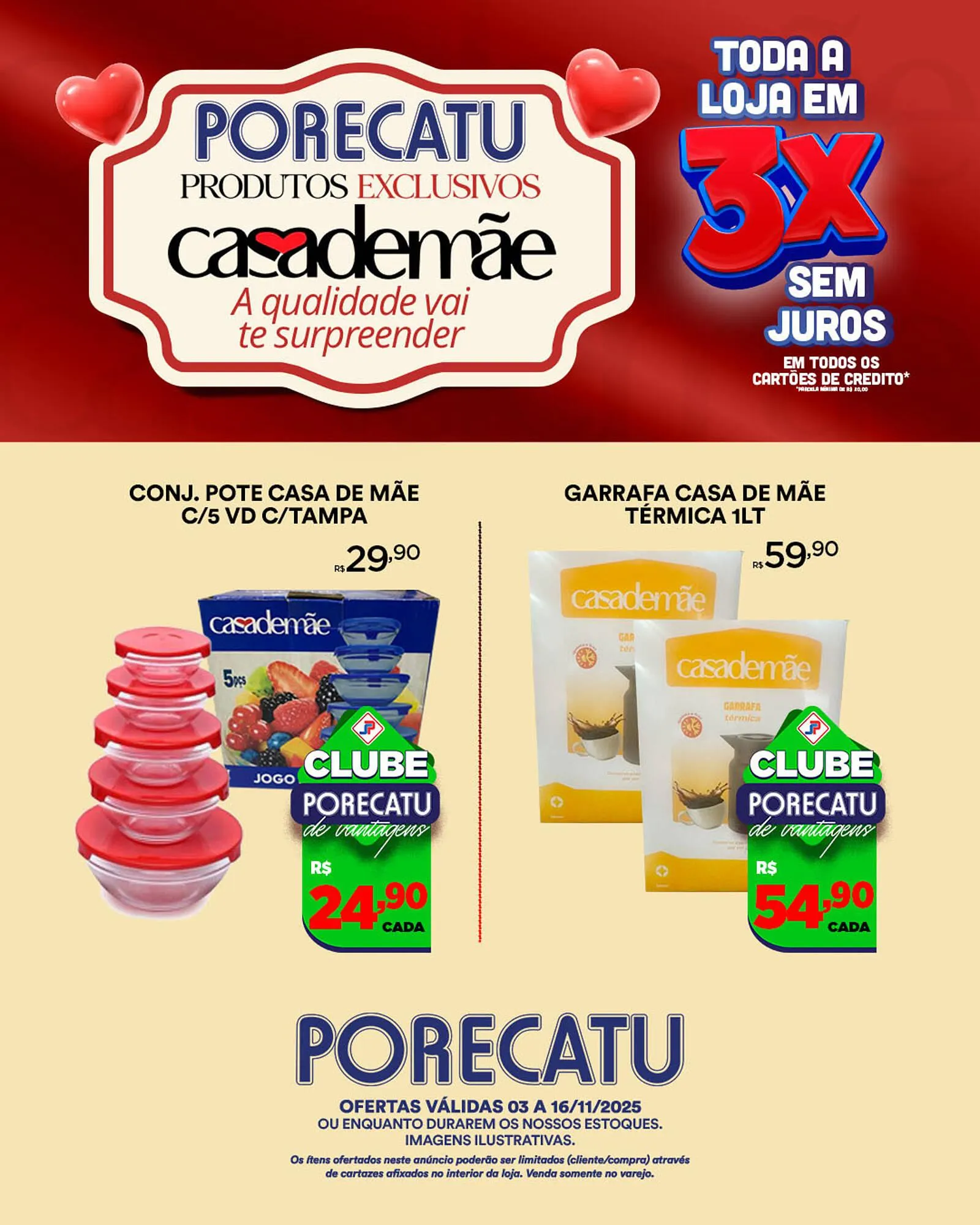 Encarte de Catálogo Supermercado Porecatu 5 de novembro até 16 de novembro 2025 - Pagina 1