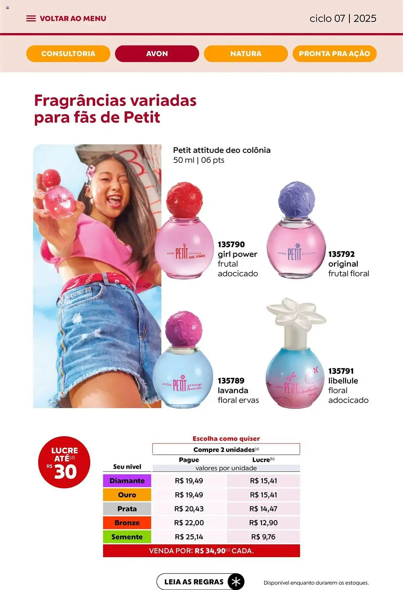 Encarte de Catálogo Avon 3 de abril até 1 de maio 2025 - Pagina 31