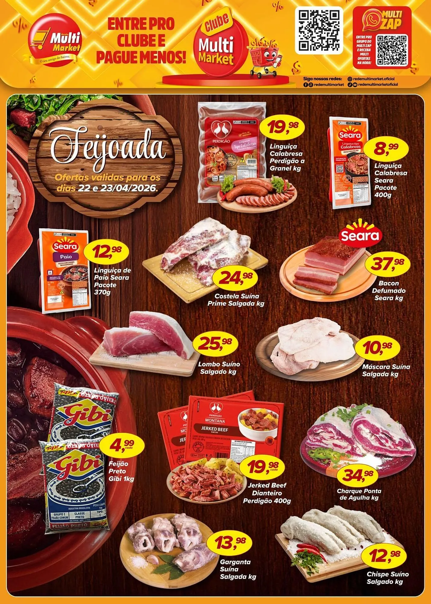 Encarte de Encarte Rede Multi Market 22 de abril até 23 de abril 2026 - Pagina 1