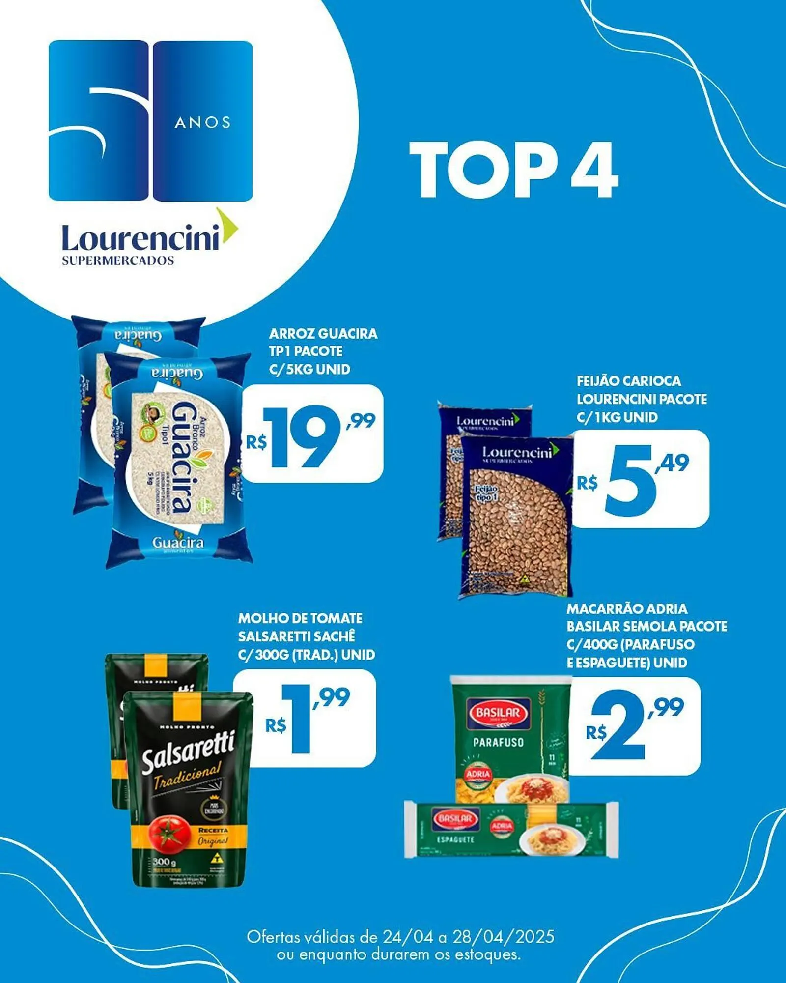 Encarte de Catálogo Lourencini Supermercados 24 de abril até 28 de abril 2025 - Pagina 4