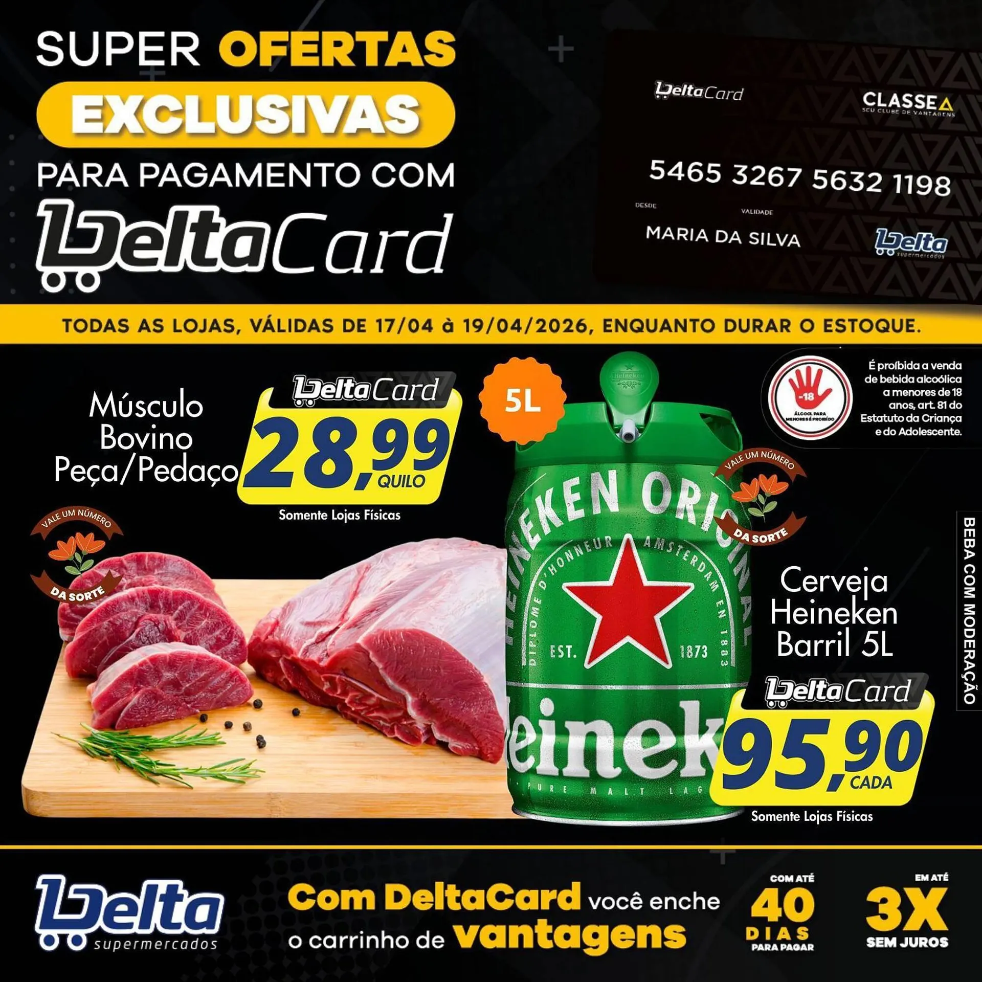 Encarte de Catálogo Delta Supermercados 17 de abril até 19 de abril 2026 - Pagina 1