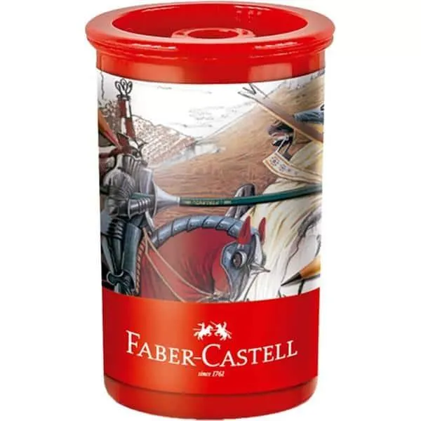 Apontador com Depósito Tubo Plástico, Cores Sortidas, Faber-Castell - 1 UN