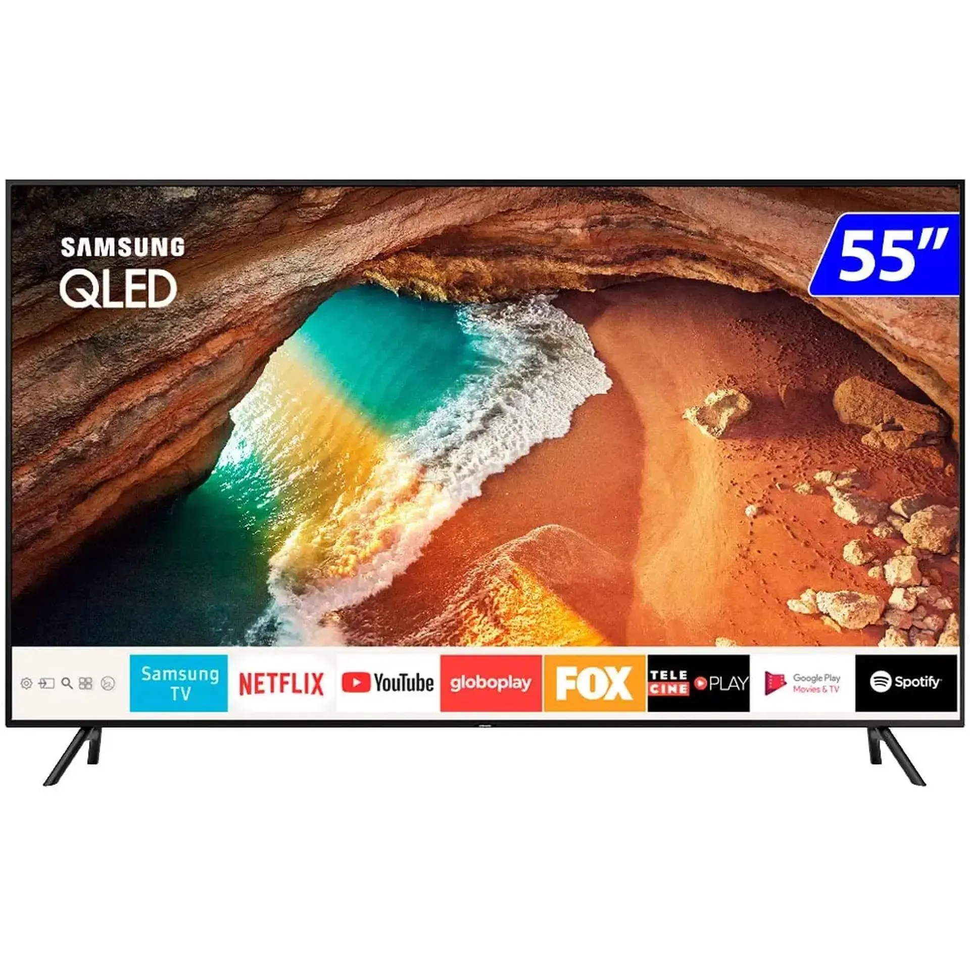 Smart TV Samsung QLED 55" 4K HDR Wi-Fi Tizen Modo Ambiente QN55Q60RAGXZD