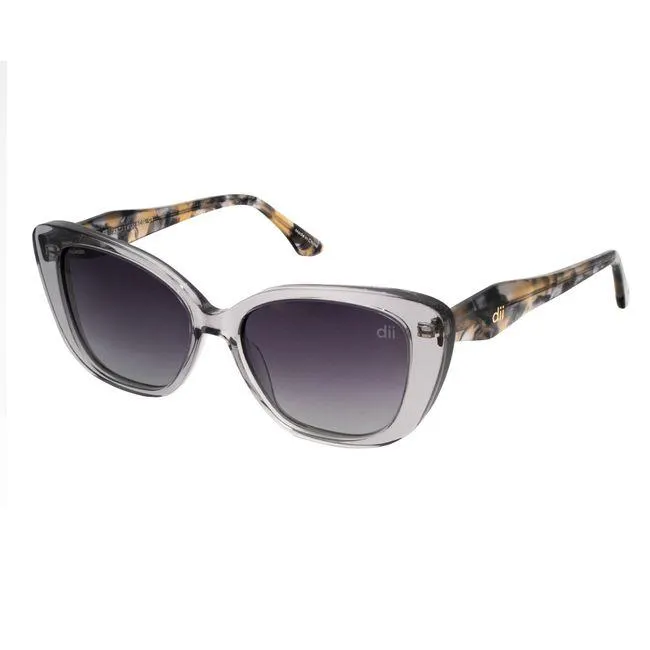Óculos de sol Dii Collection, modelo 1 4156, cor Cinza Cristal com Demi, tamanho 54
