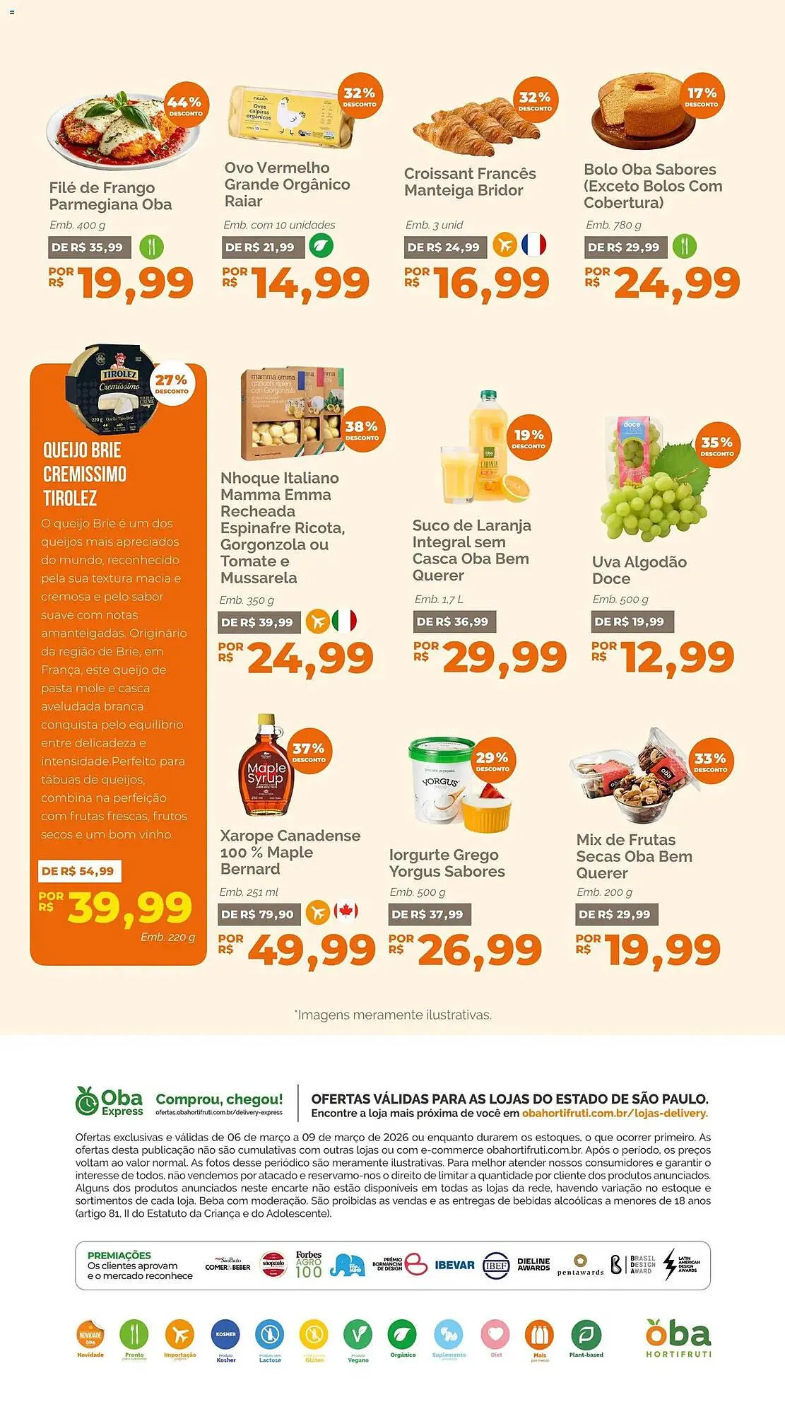 Encarte de Folheto Oba Hortifruti 6 de março até 9 de março 2026 - Pagina 8