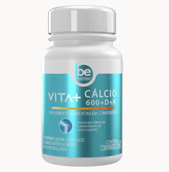 Vita + Cálcio 600 D+K Com 60 Comprimidos Be Better