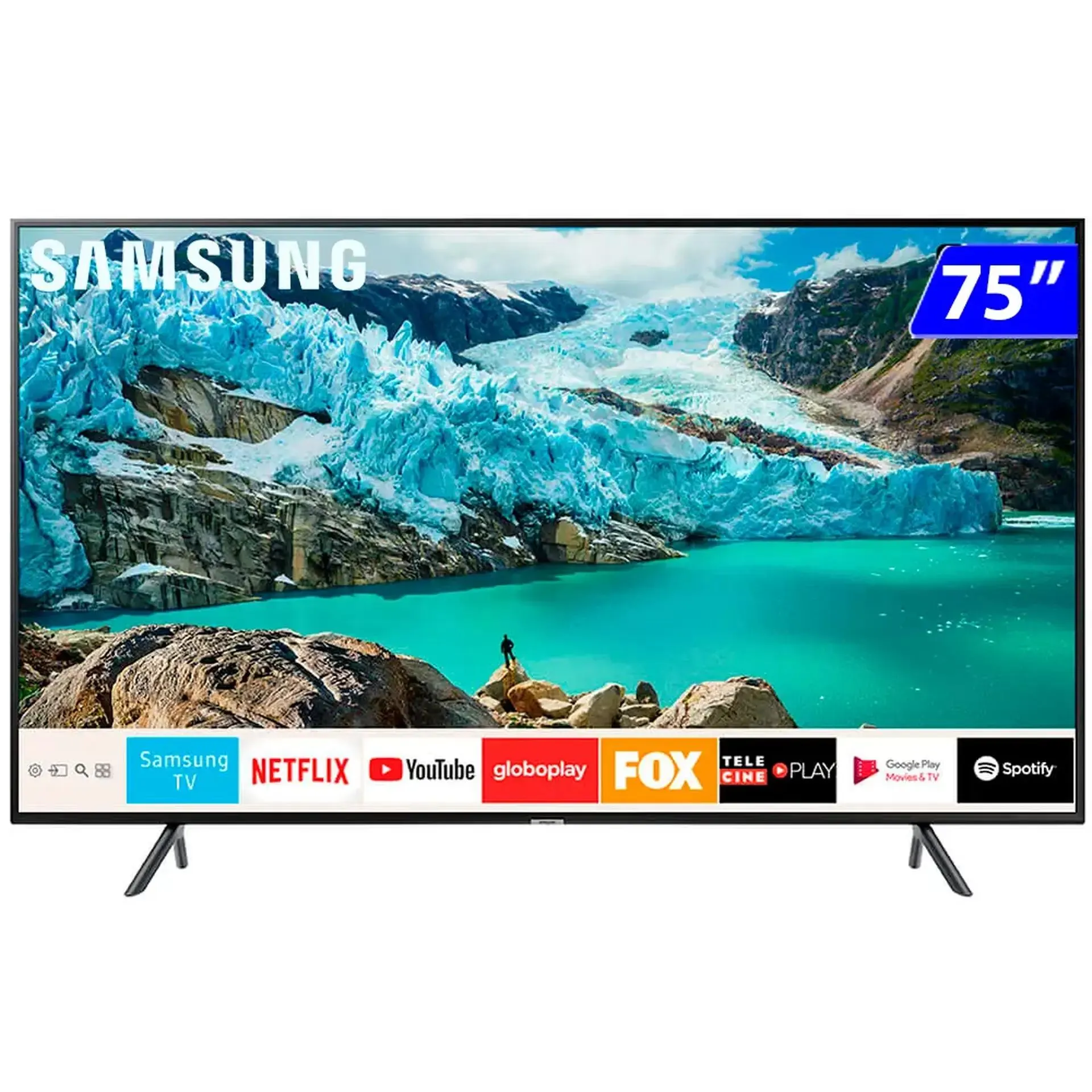 Smart TV Samsung LED 75" 4K Wi-Fi Controle Único UN75RU7100GXZD